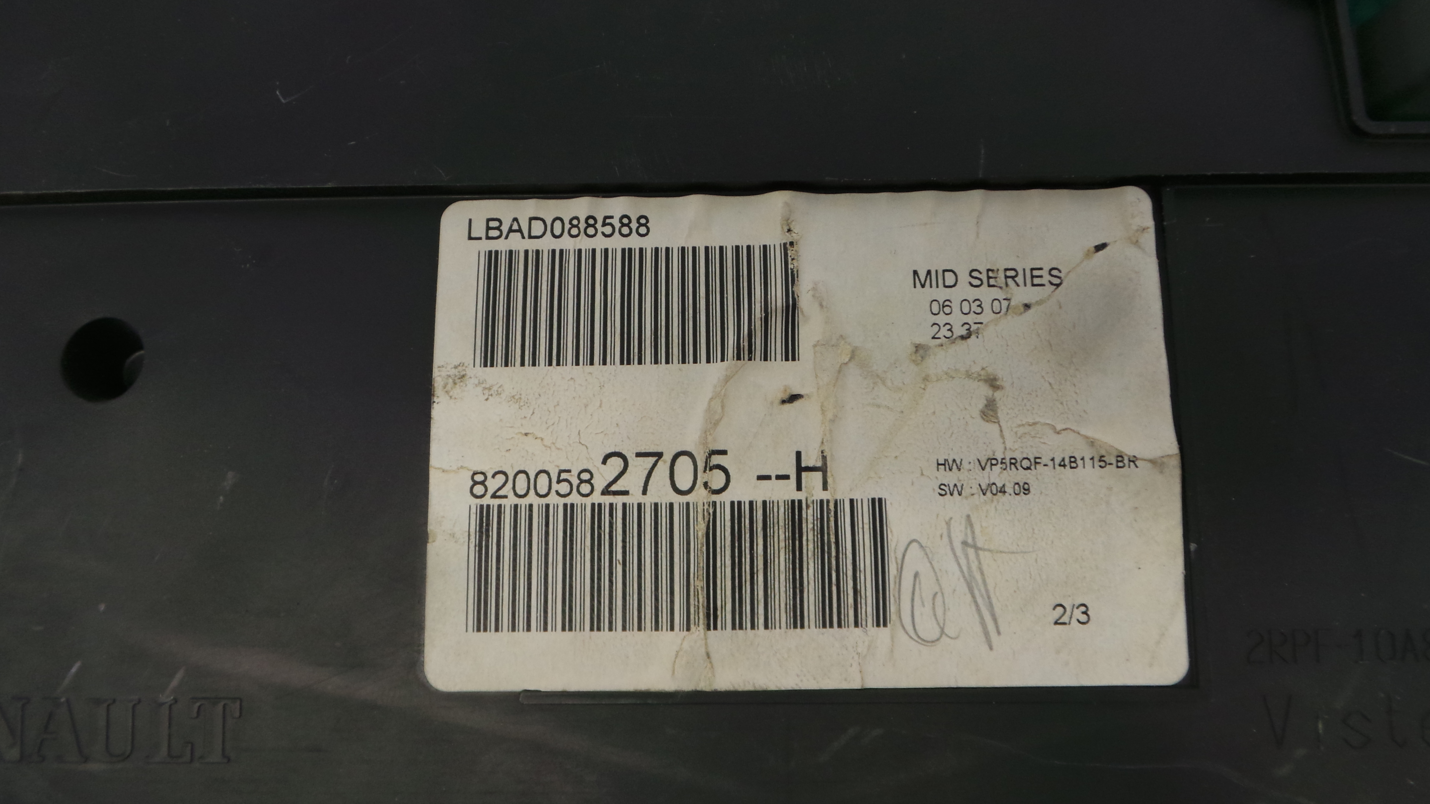 Quadrante 8200582705H - RENAULT CLIO III (BR0/1, CR0/1)-36924509