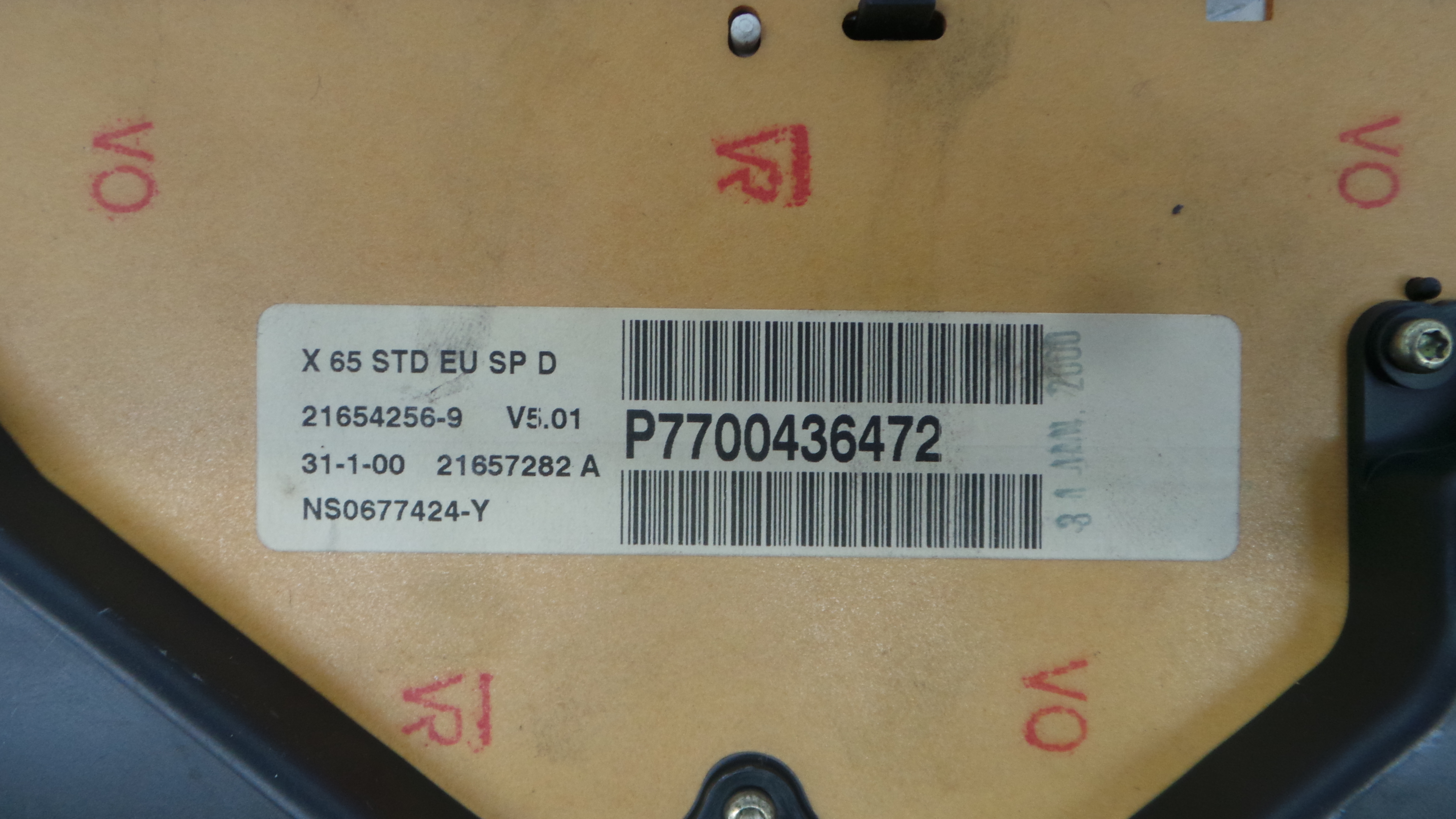 Quadrante P7700436472 - RENAULT CLIO II (BB_, CB_), CLIO Mk II (BB_, CB_)-36925207