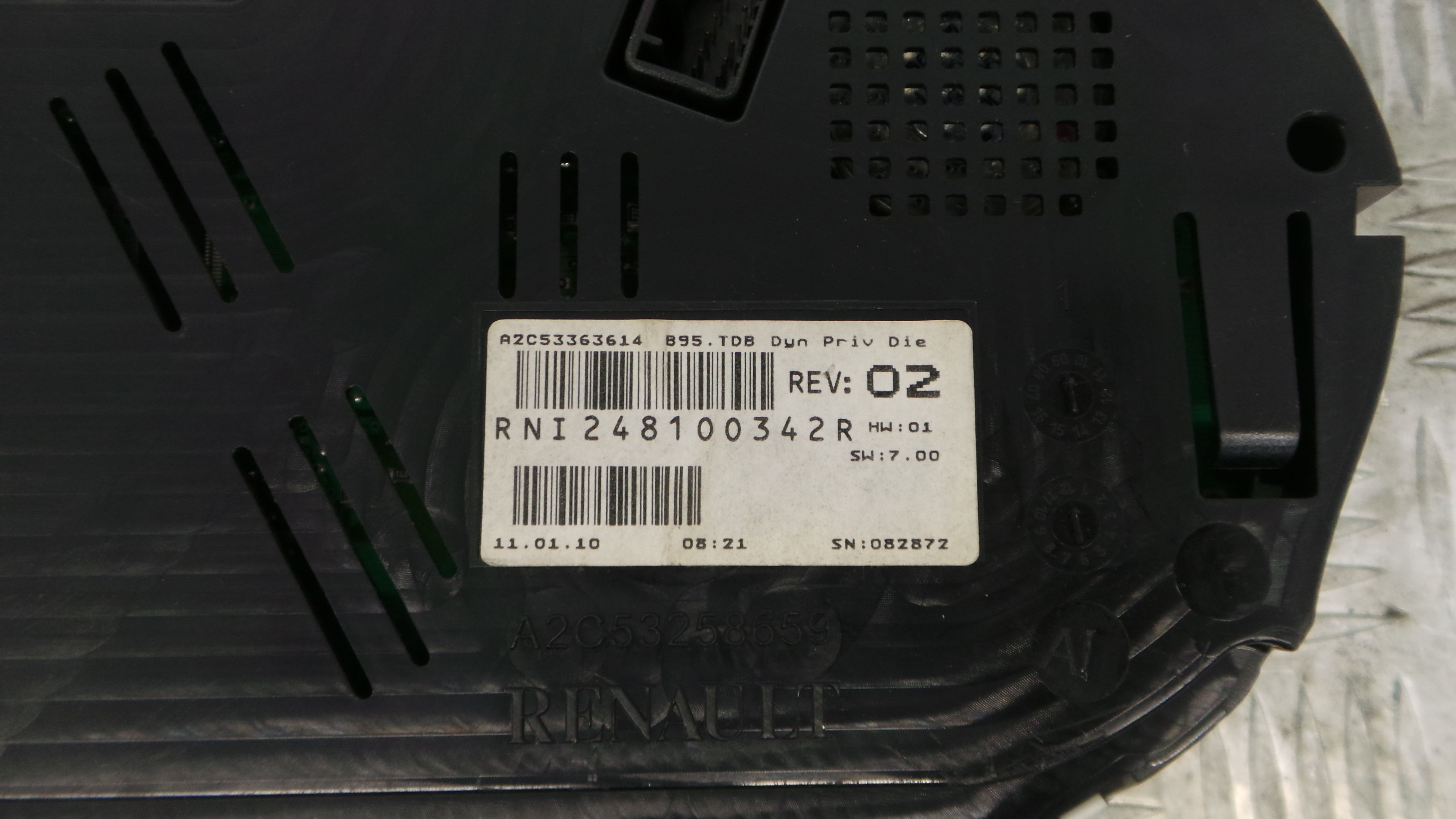 Quadrante 248100342R - RENAULT MEGANE III Hatchback (BZ0/1_, B3_)-36927470