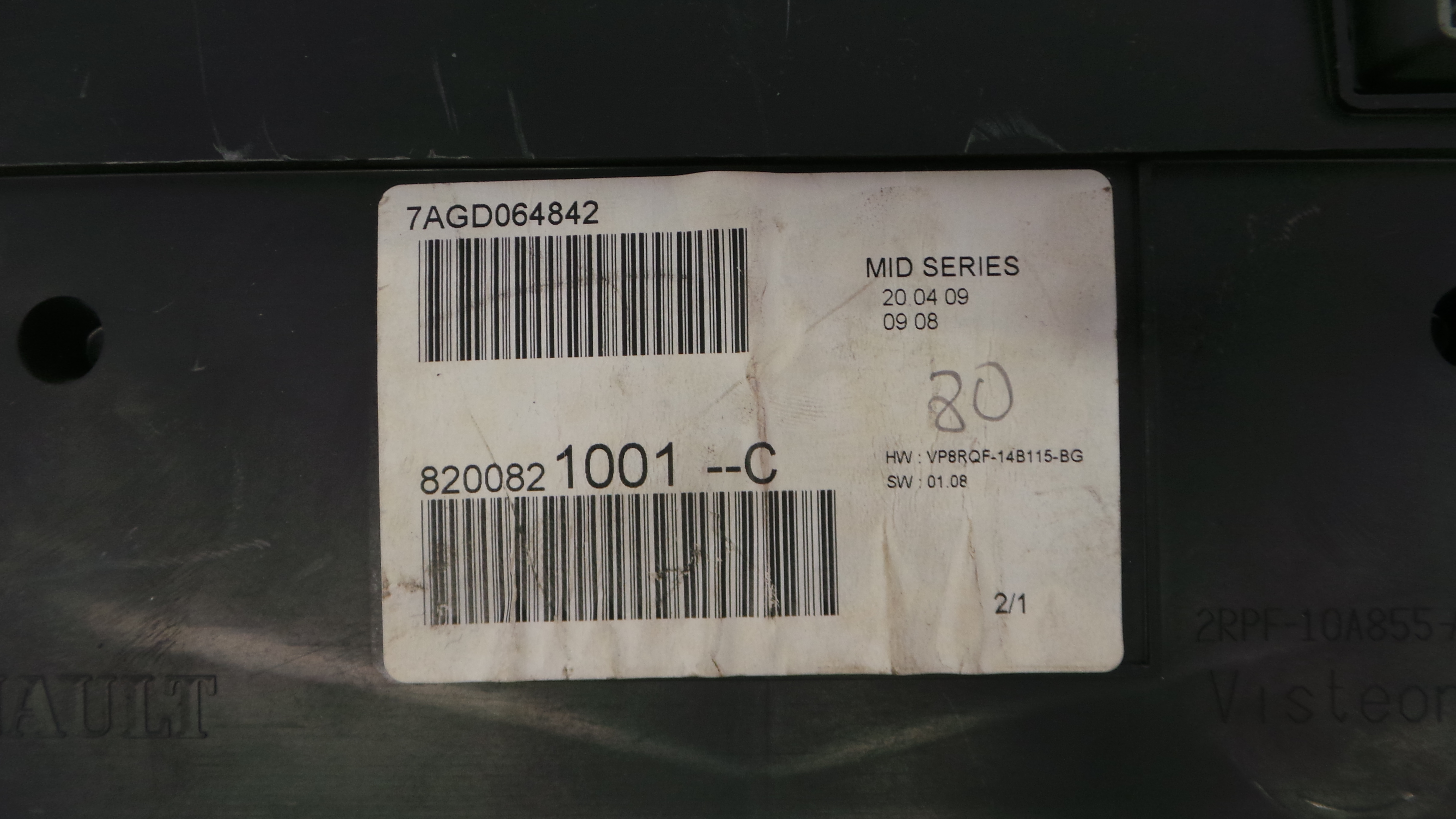 Quadrante 8200821001C - RENAULT CLIO III (BR0/1, CR0/1)-36927625