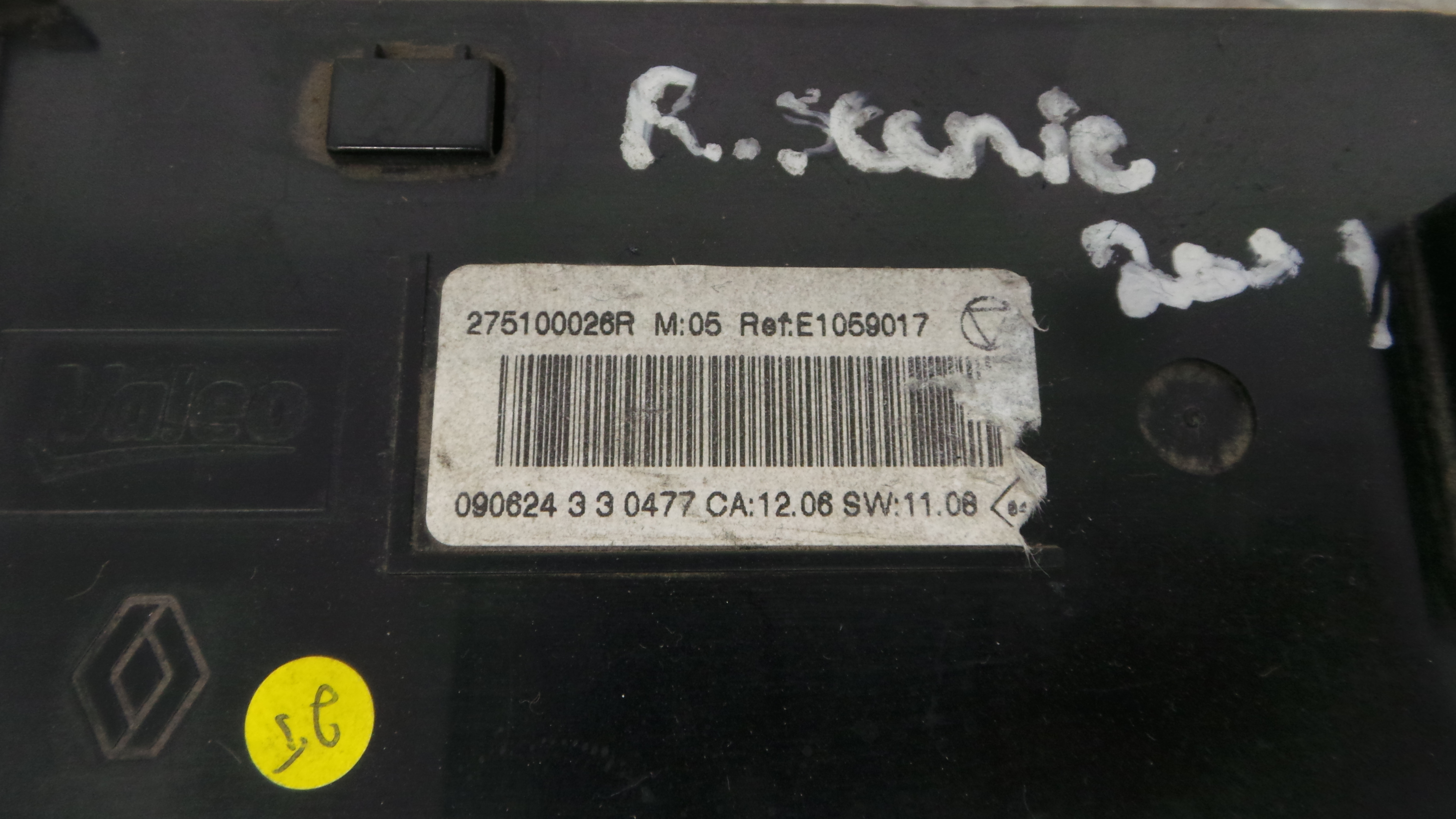 Comando da Sofagem / Climatronic 275100026R - RENAULT SCÉNIC III (JZ0/1_)-36928807