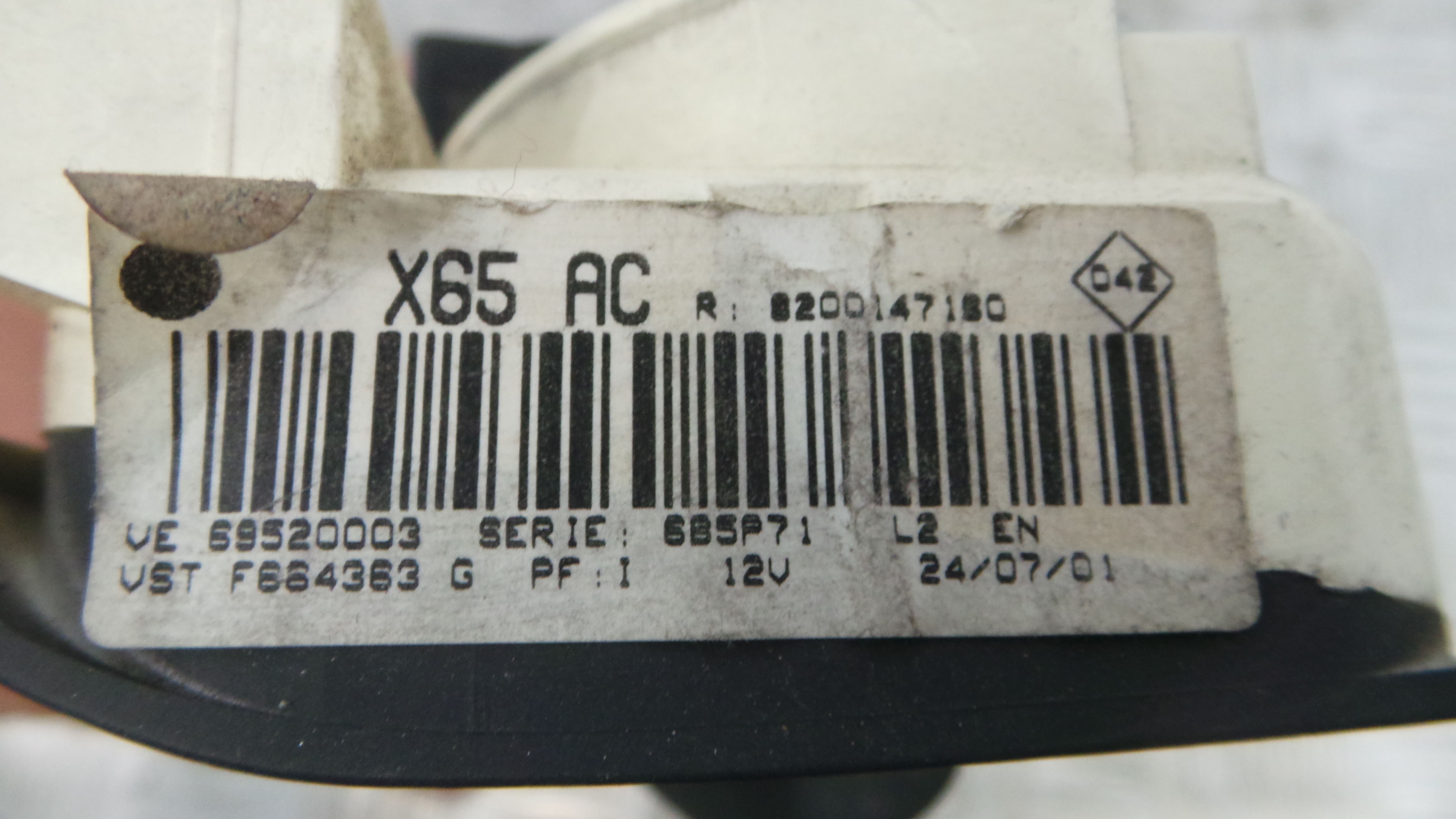 Comando da Sofagem / Climatronic 8200147180 - RENAULT CLIO II (BB_, CB_), CLIO Mk II (BB_, CB_)-36928884