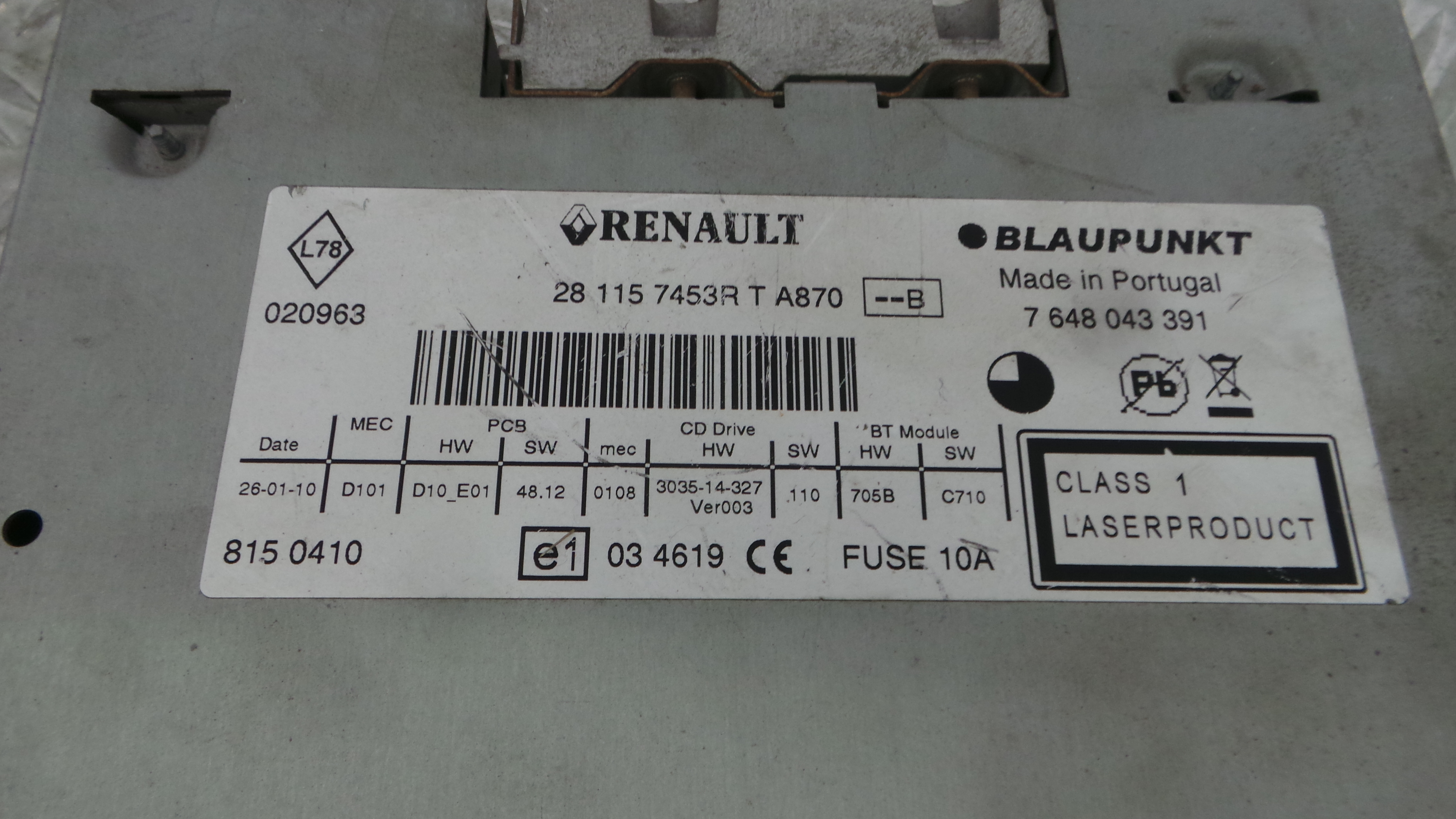 Auto-rádios 281157453R - RENAULT CLIO III (BR0/1, CR0/1)-37036918