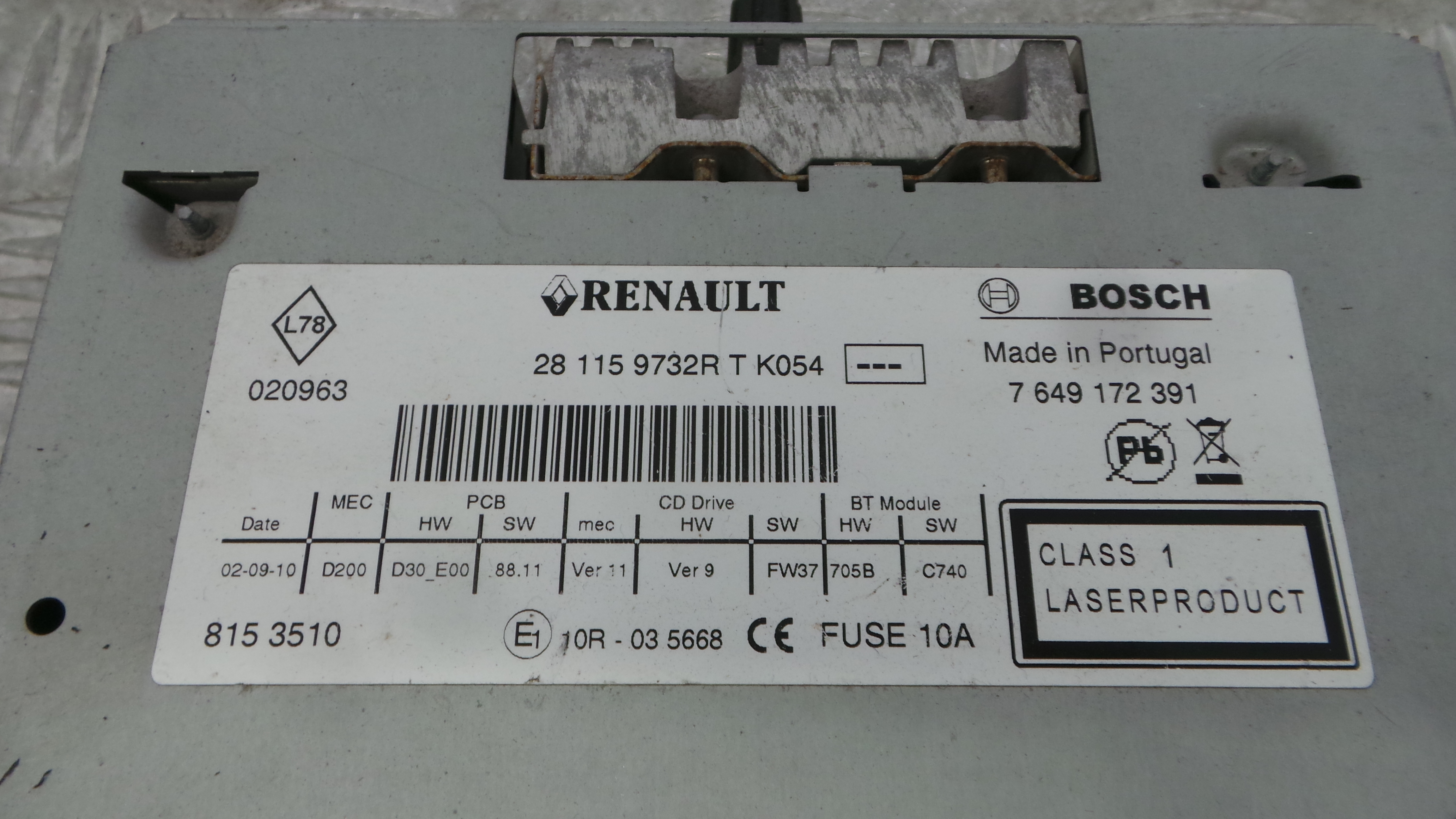 Auto-rádios 281159732R - RENAULT CLIO III (BR0/1, CR0/1)-37036927