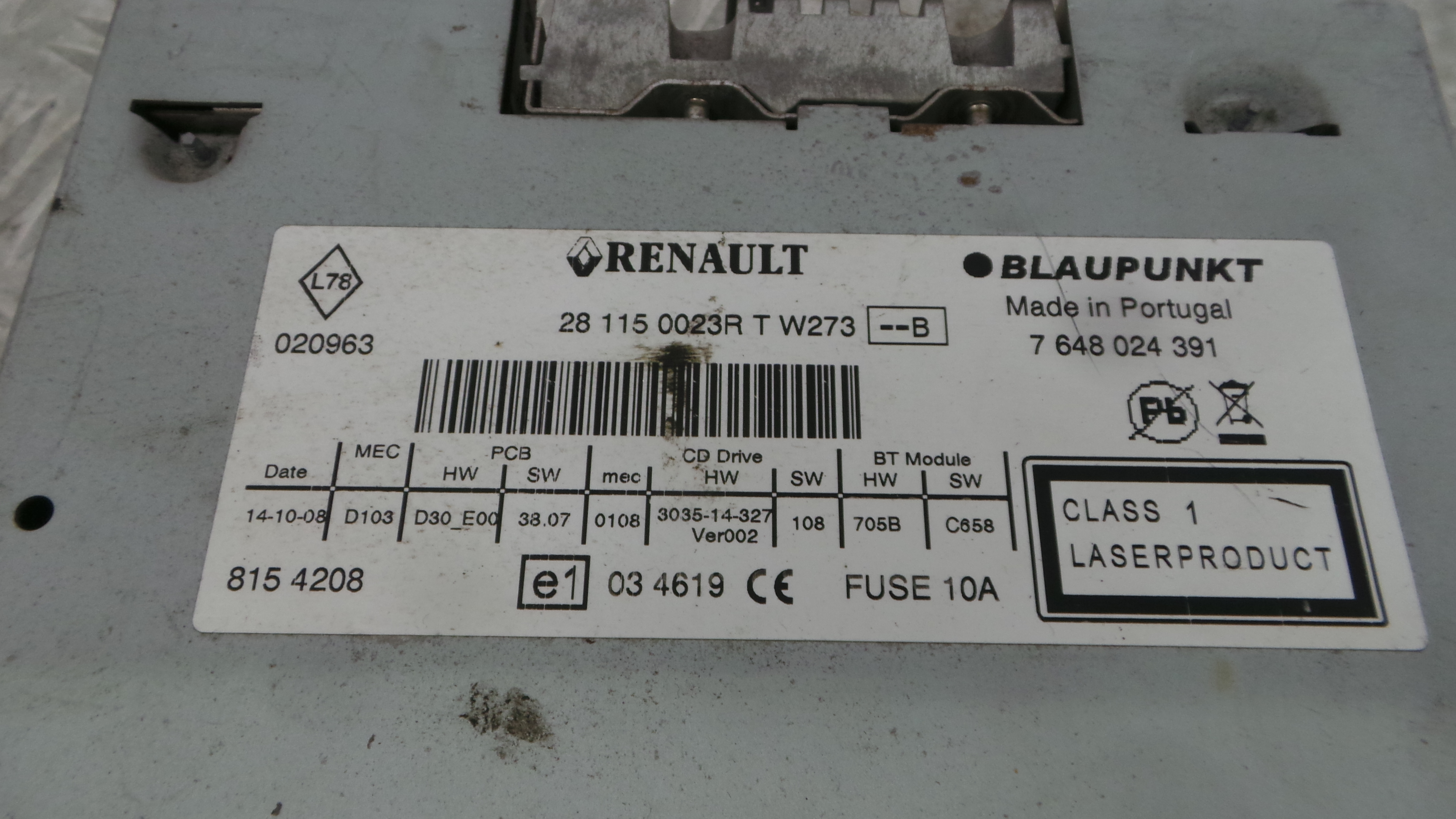 Auto-rádios 281150023R - RENAULT MEGANE III Hatchback (BZ0/1_, B3_)-37037268