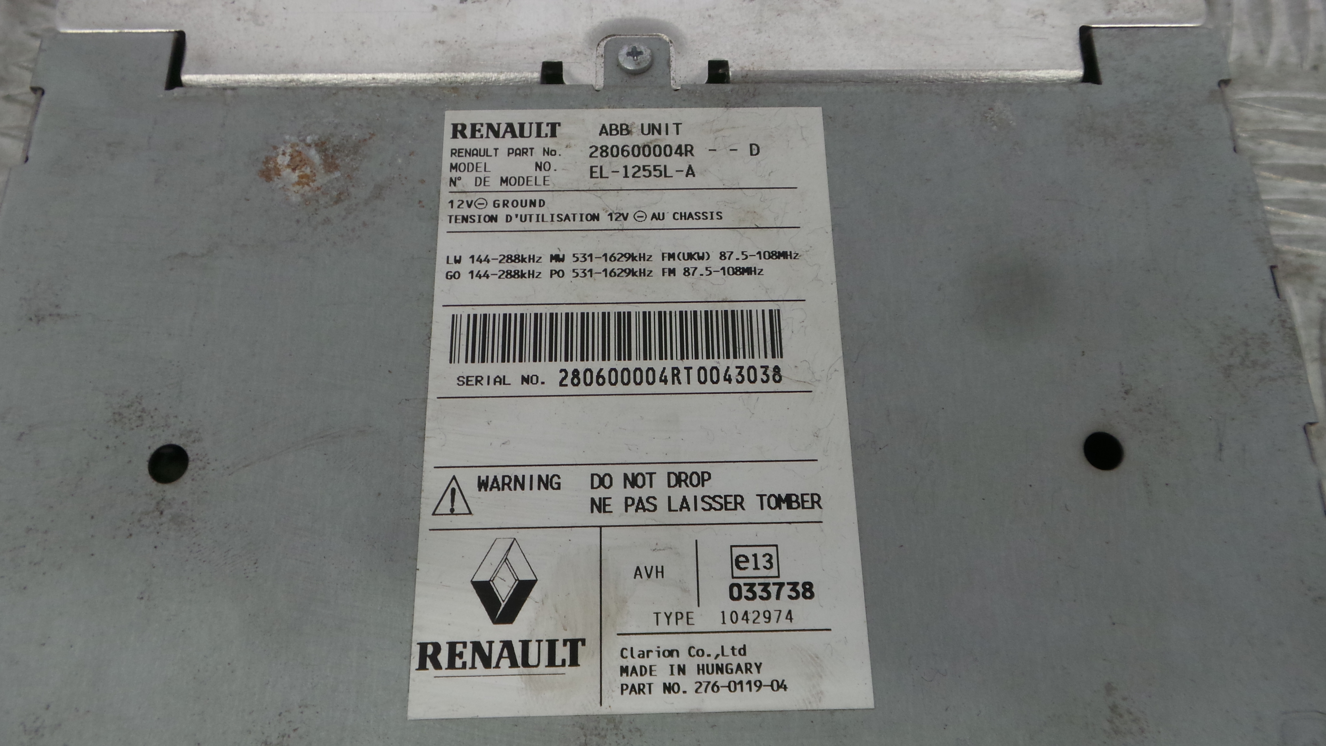 Módulo Navegação 280600004RD - RENAULT MEGANE III Hatchback (BZ0/1_, B3_)-37037292