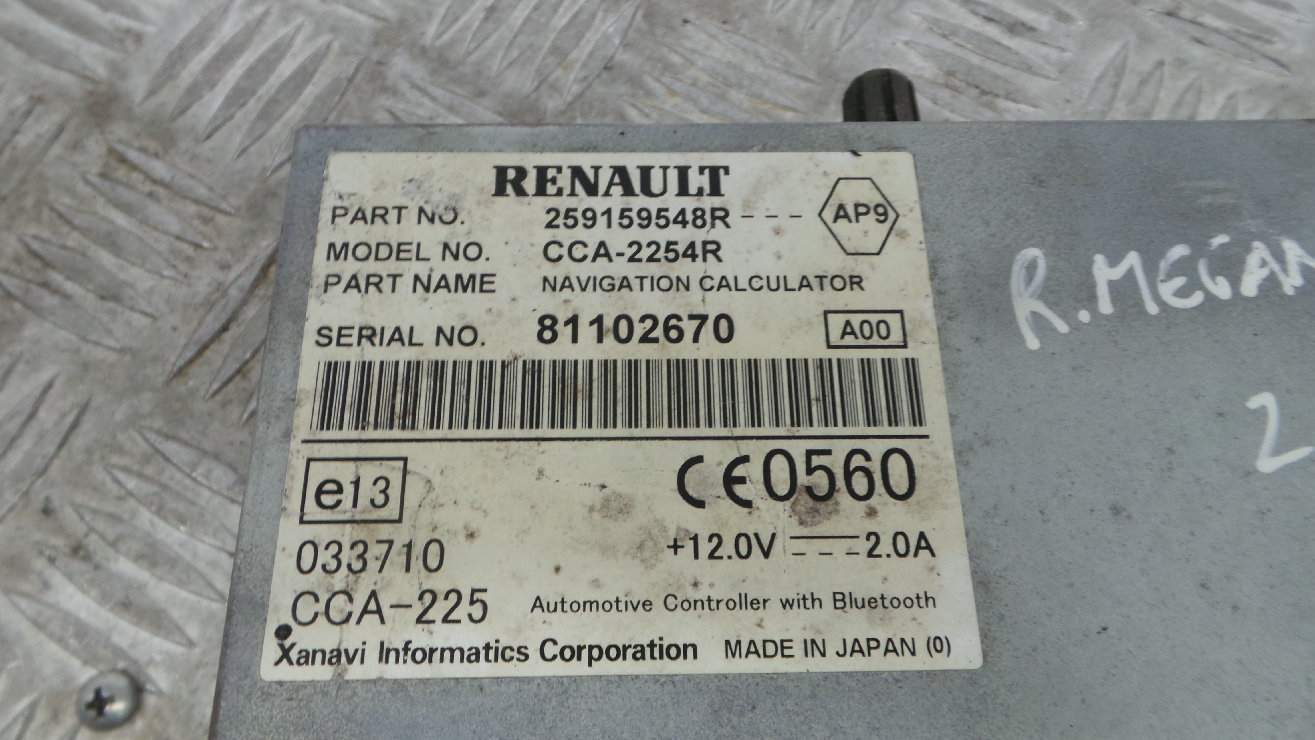 Módulo Navegação 259159548R - RENAULT MEGANE III Hatchback (BZ0/1_, B3_)-37037304