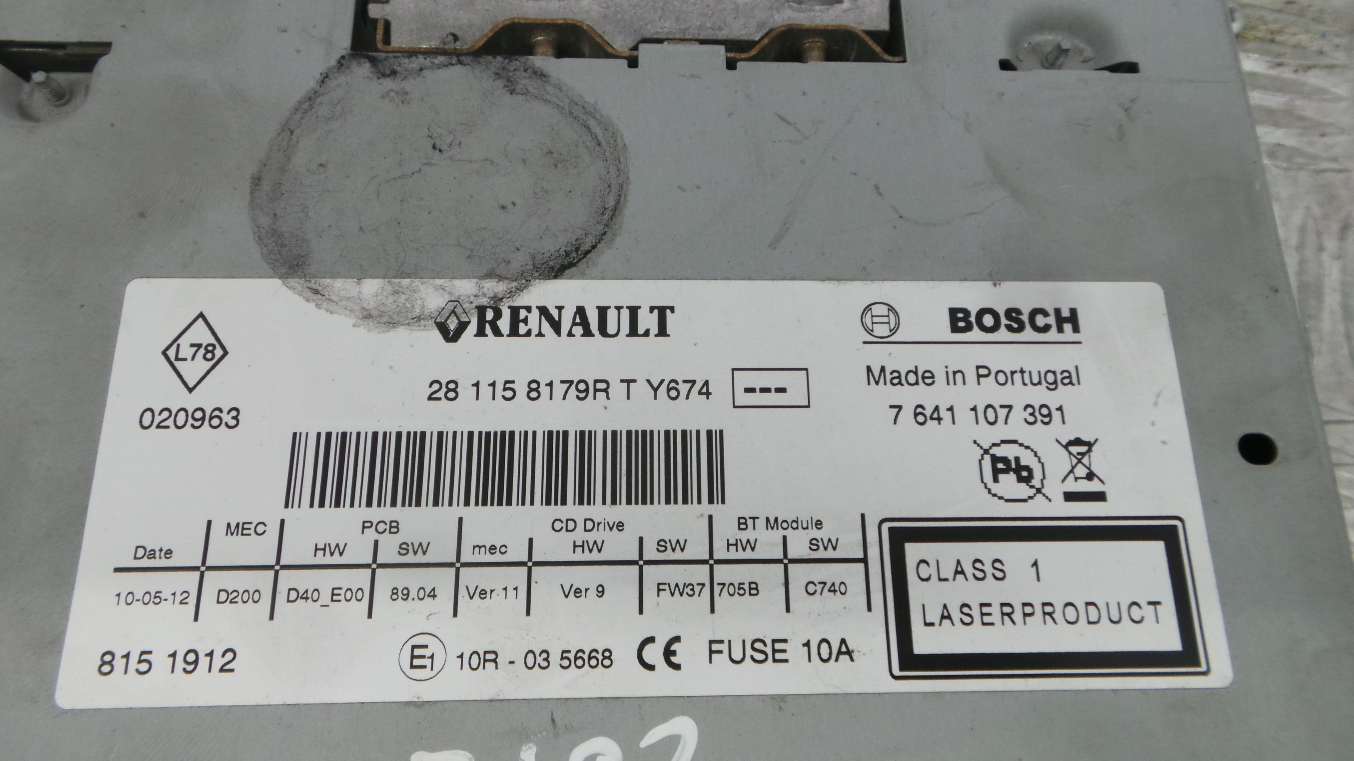 Auto-rádios 281158179R - RENAULT CLIO III (BR0/1, CR0/1)-37037310