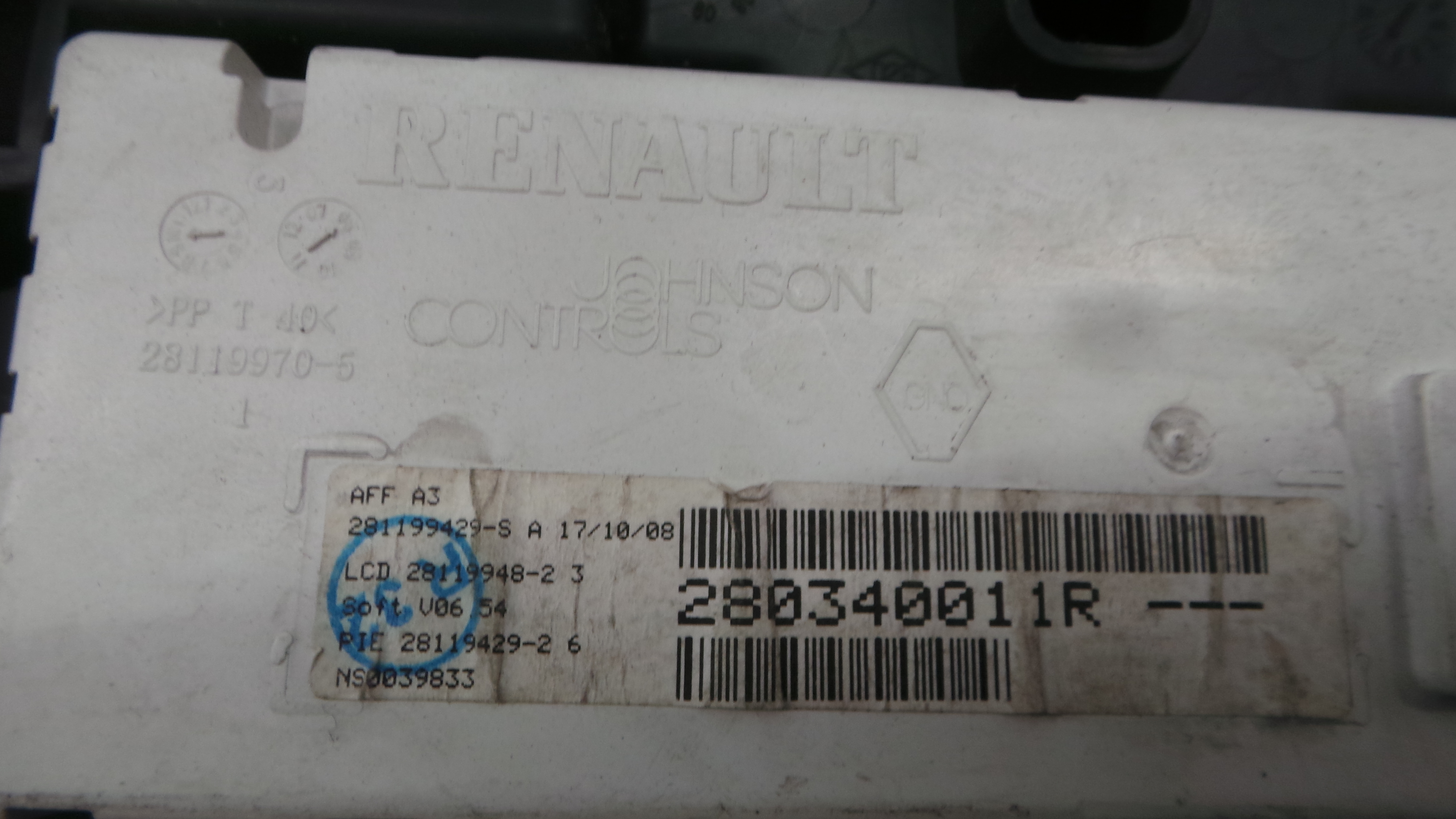 Display do Ar Condicionado / Rádio / GPS / DVD 280340011R - RENAULT MEGANE III Hatchback (BZ0/1_, B-37037335