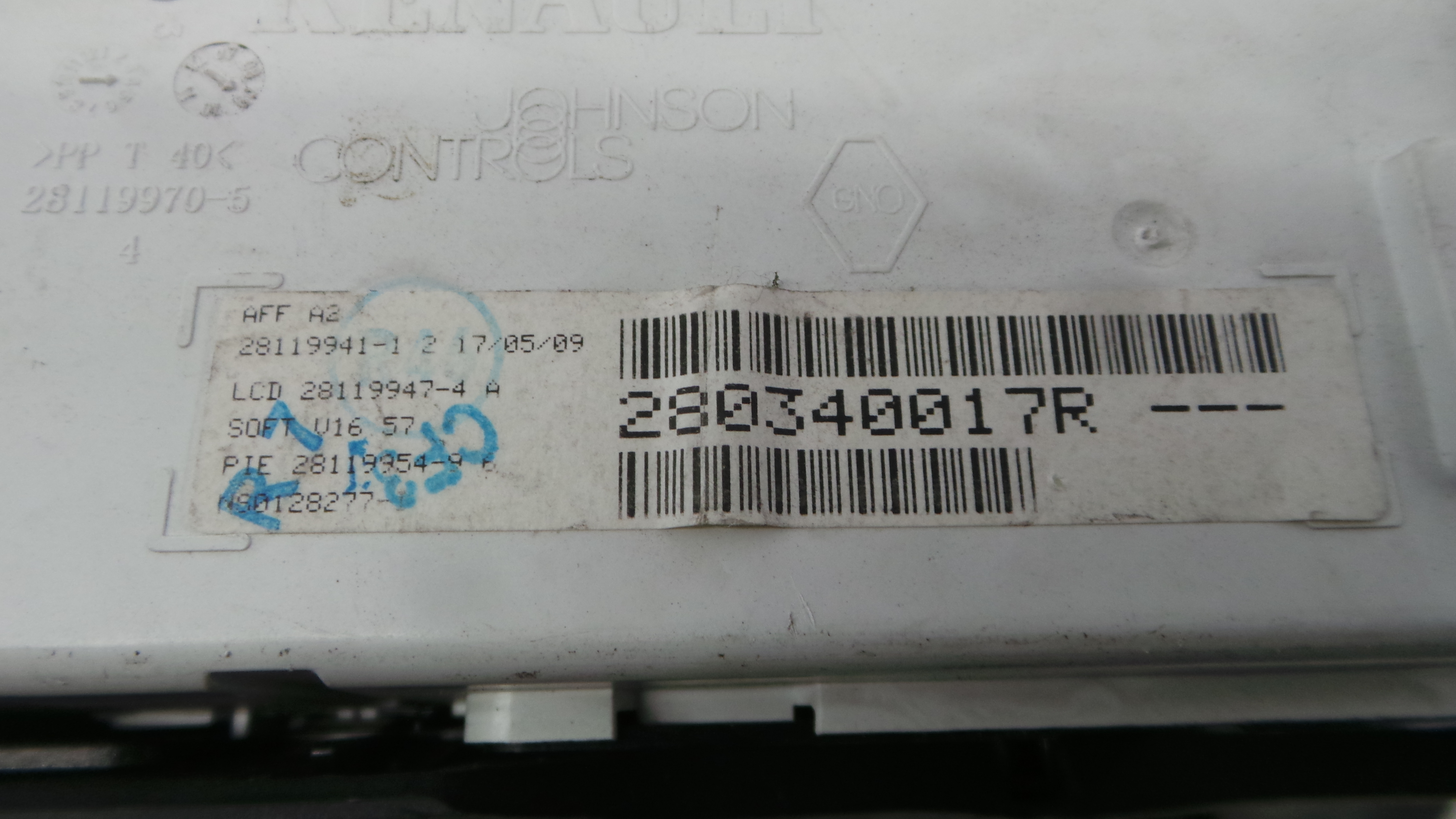 Display do Ar Condicionado / Rádio / GPS / DVD 280340017R - RENAULT CLIO III (BR0/1, CR0/1)-37037550