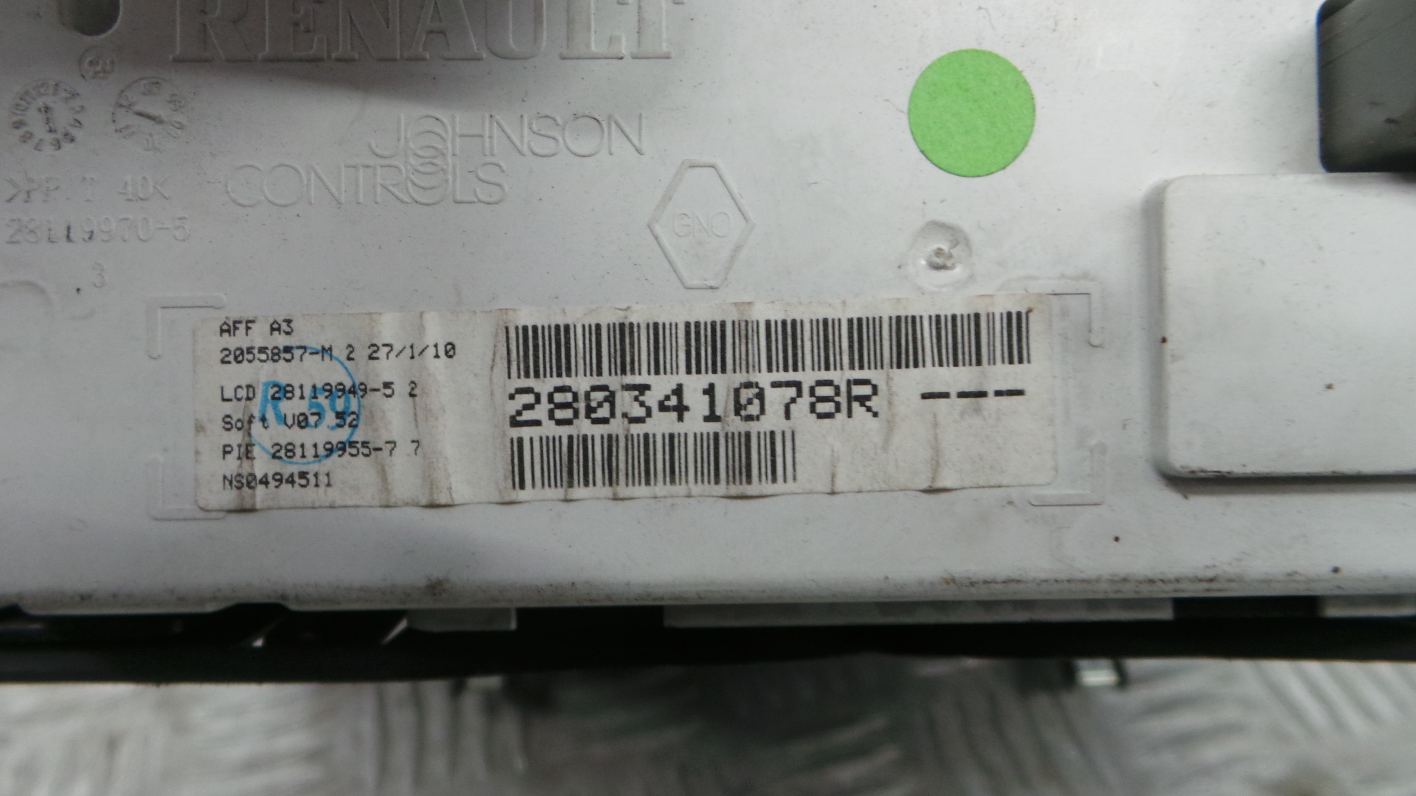 Display do Ar Condicionado / Rádio / GPS / DVD 280341078R - RENAULT CLIO III (BR0/1, CR0/1)-37037628