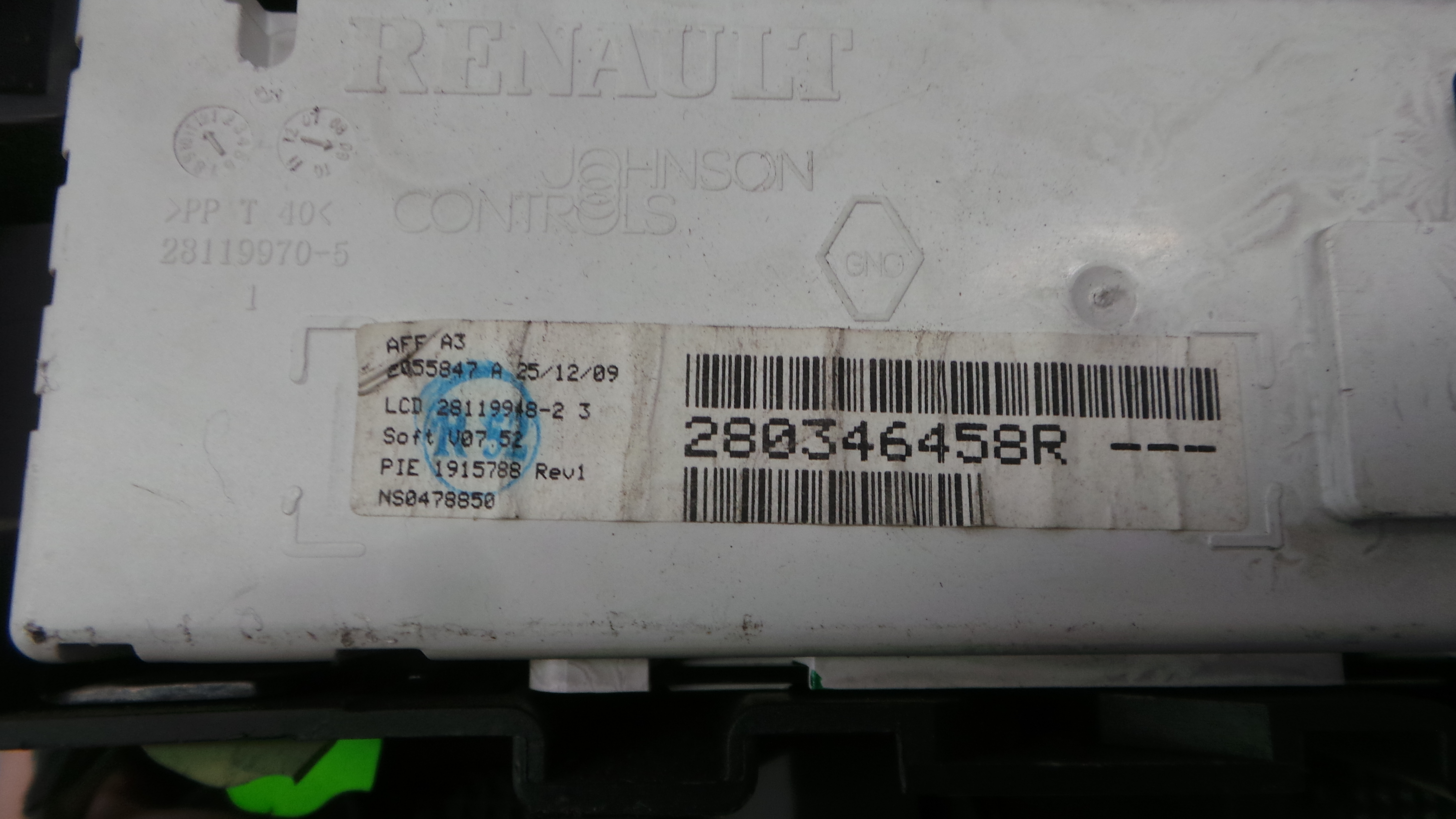 Display do Ar Condicionado / Rádio / GPS / DVD 280346458R - RENAULT MEGANE III Hatchback (BZ0/1_, B-37037632