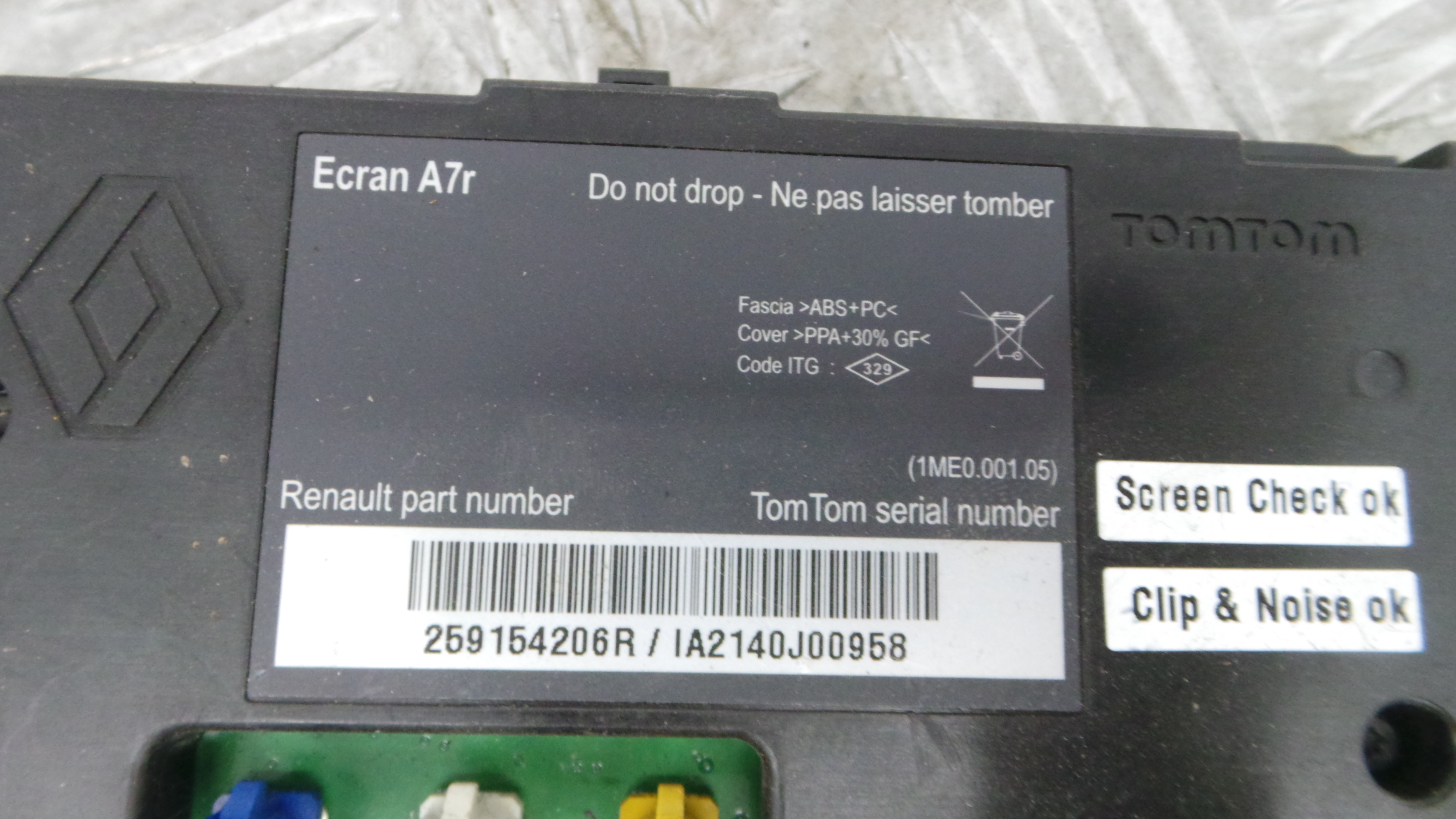 Display do Ar Condicionado / Rádio / GPS / DVD 259154206R - RENAULT LAGUNA III (BT0/1)-37037639