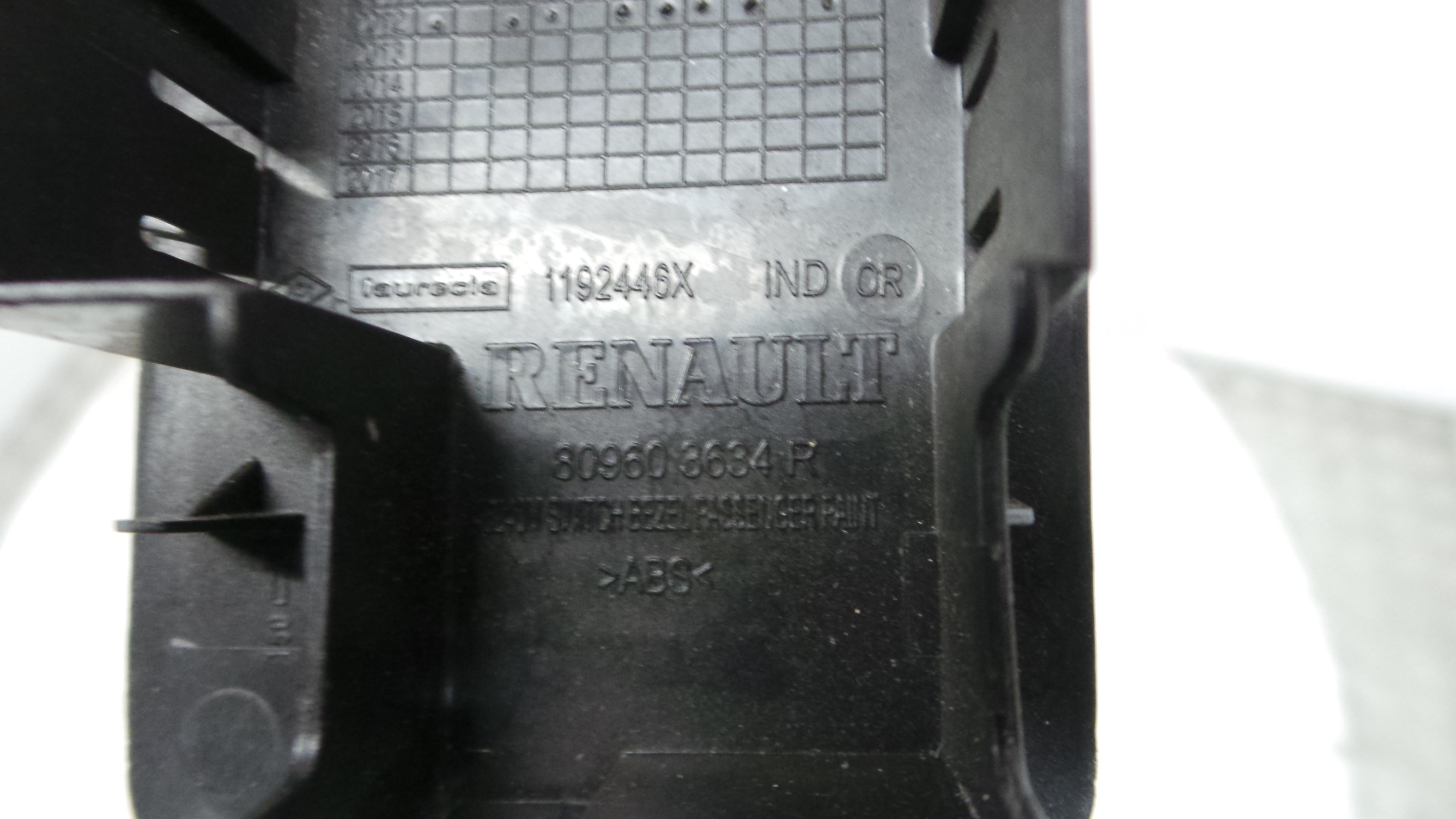 Interruptor / Comando Elevador Vidro Frente Dto  809603634R - RENAULT CLIO IV (BH_)-37040861