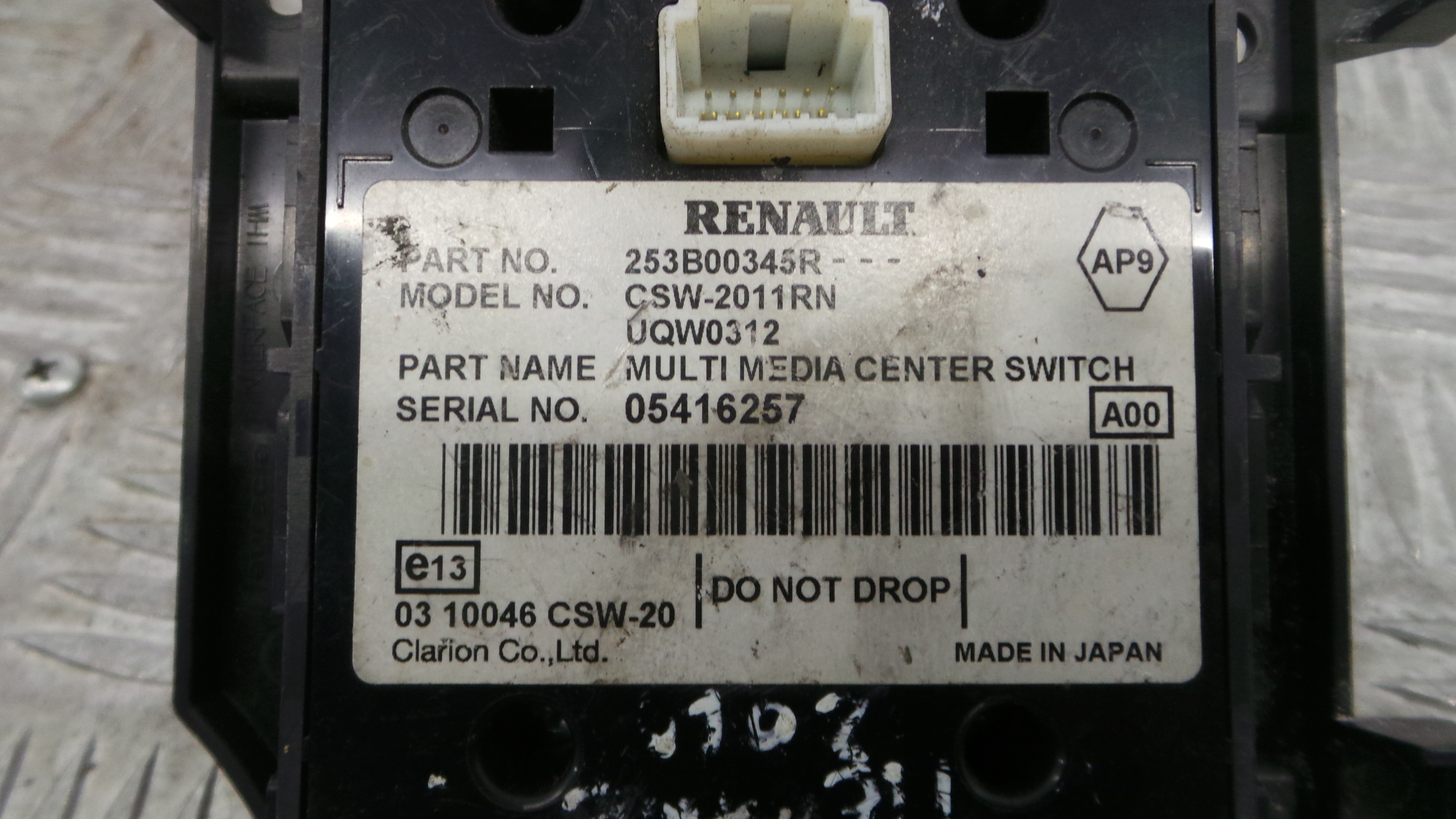 Comando Multifunções 253B00345R - RENAULT MEGANE III Hatchback (BZ0/1_, B3_)-37042553