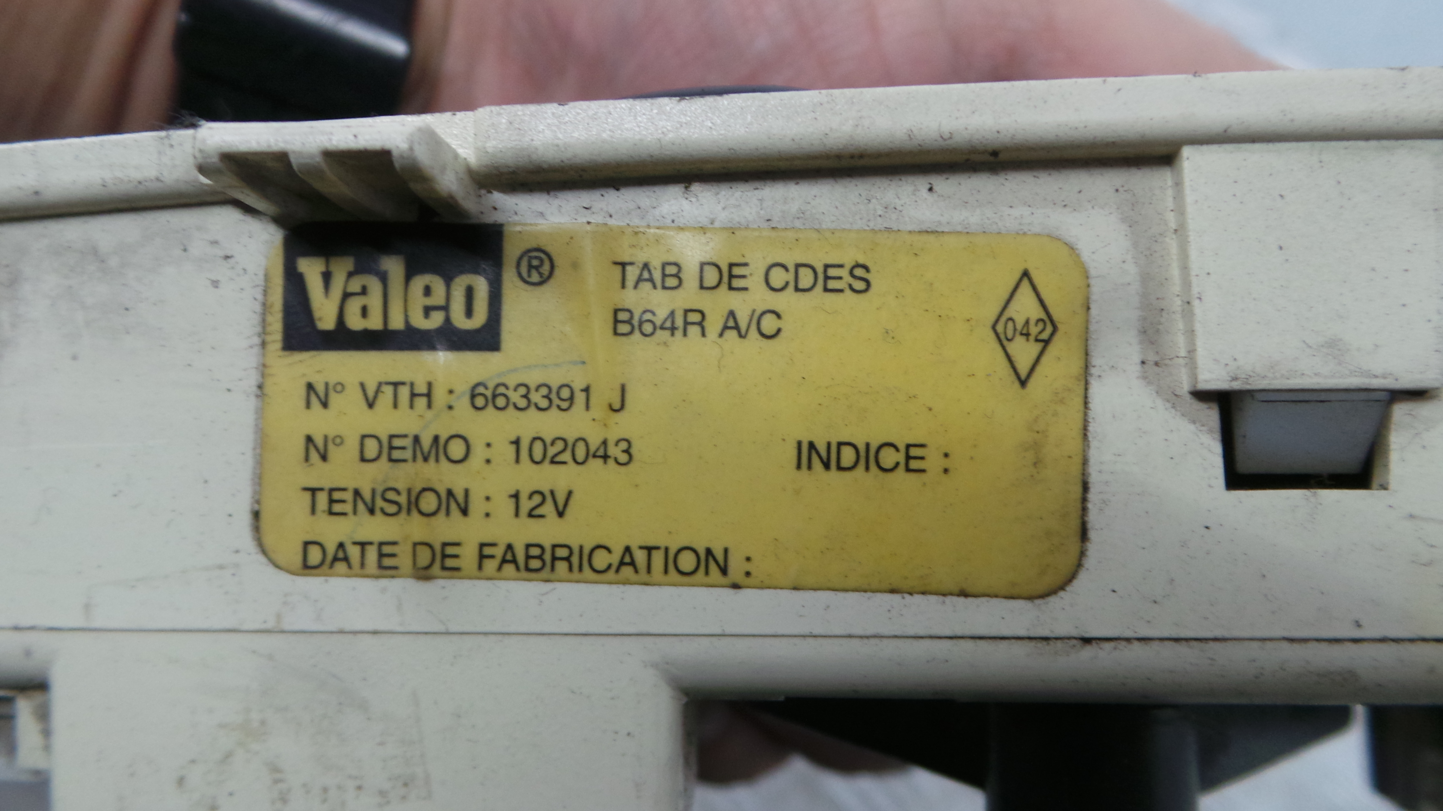 Comando da Sofagem / Climatronic 663391J - RENAULT MEGANE I Break (KA0/1_), MEGANE I Grandtour (KA0/-37045463