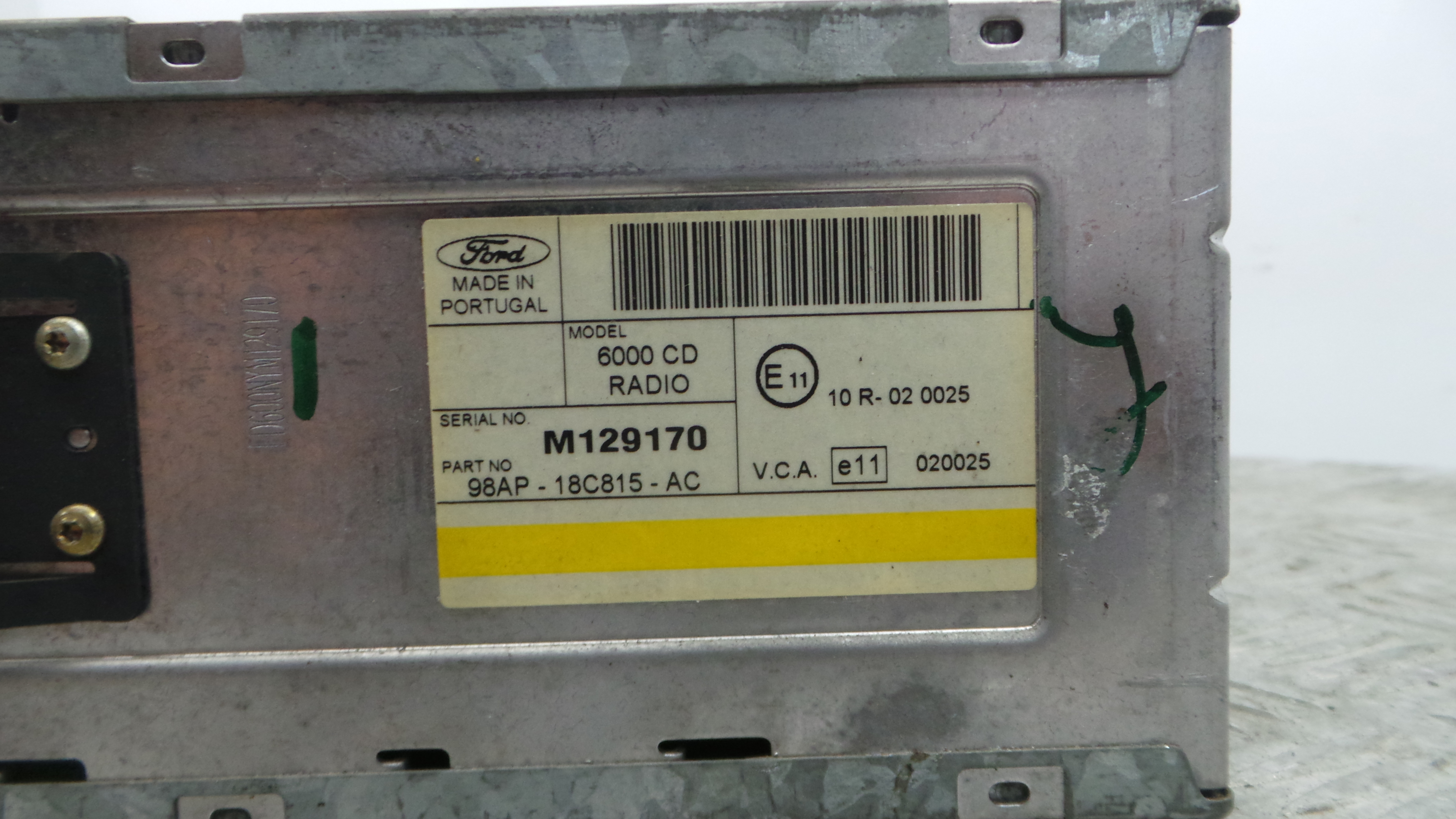 Auto-rádios 98AP-18C815-AC - FORD FOCUS I (DAW, DBW)-37046039