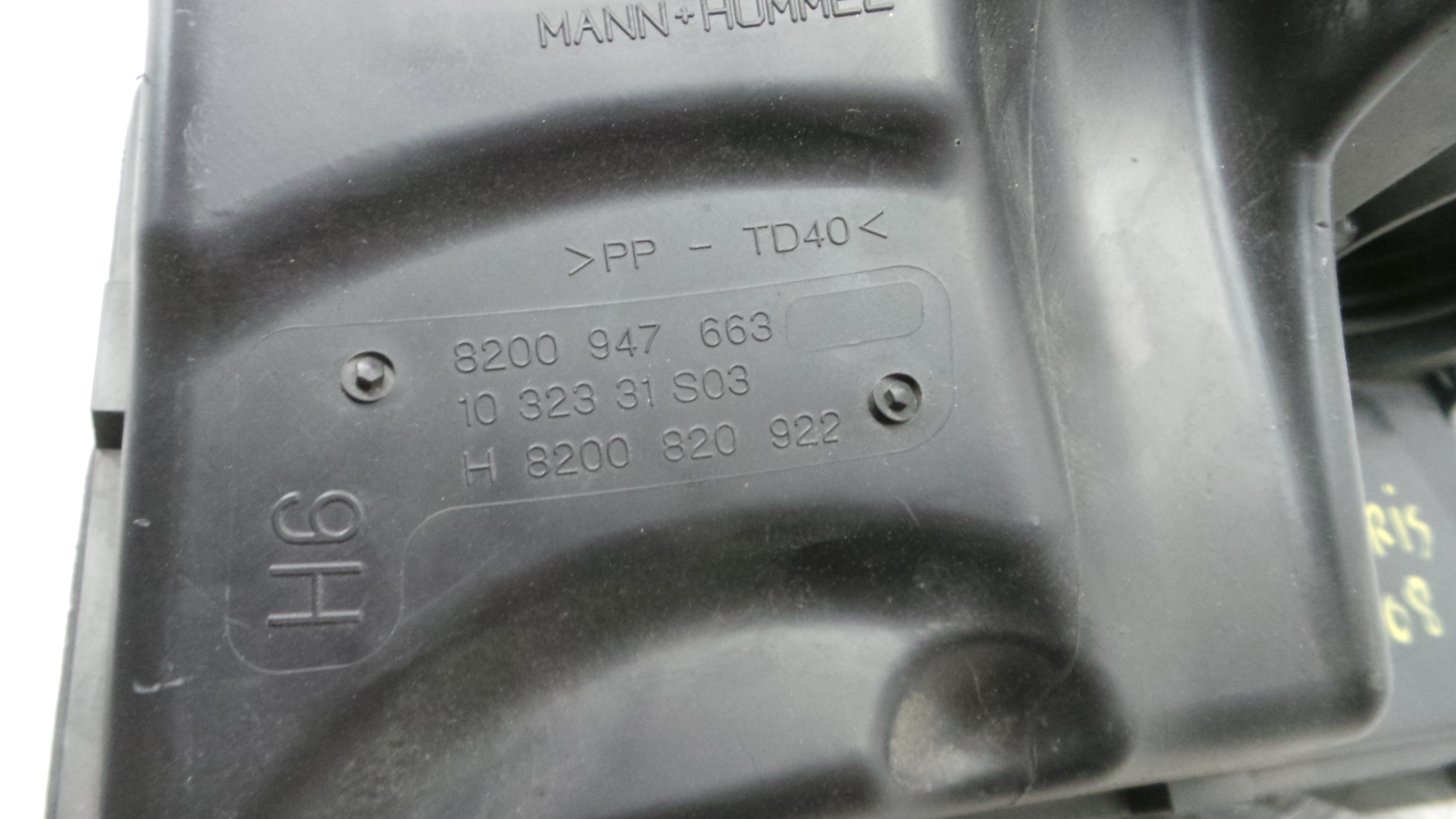 Caixa Filtro de Ar  8200947663 - TOYOTA YARIS (_P9_), YARIS/VITZ (_P9_)-37047376