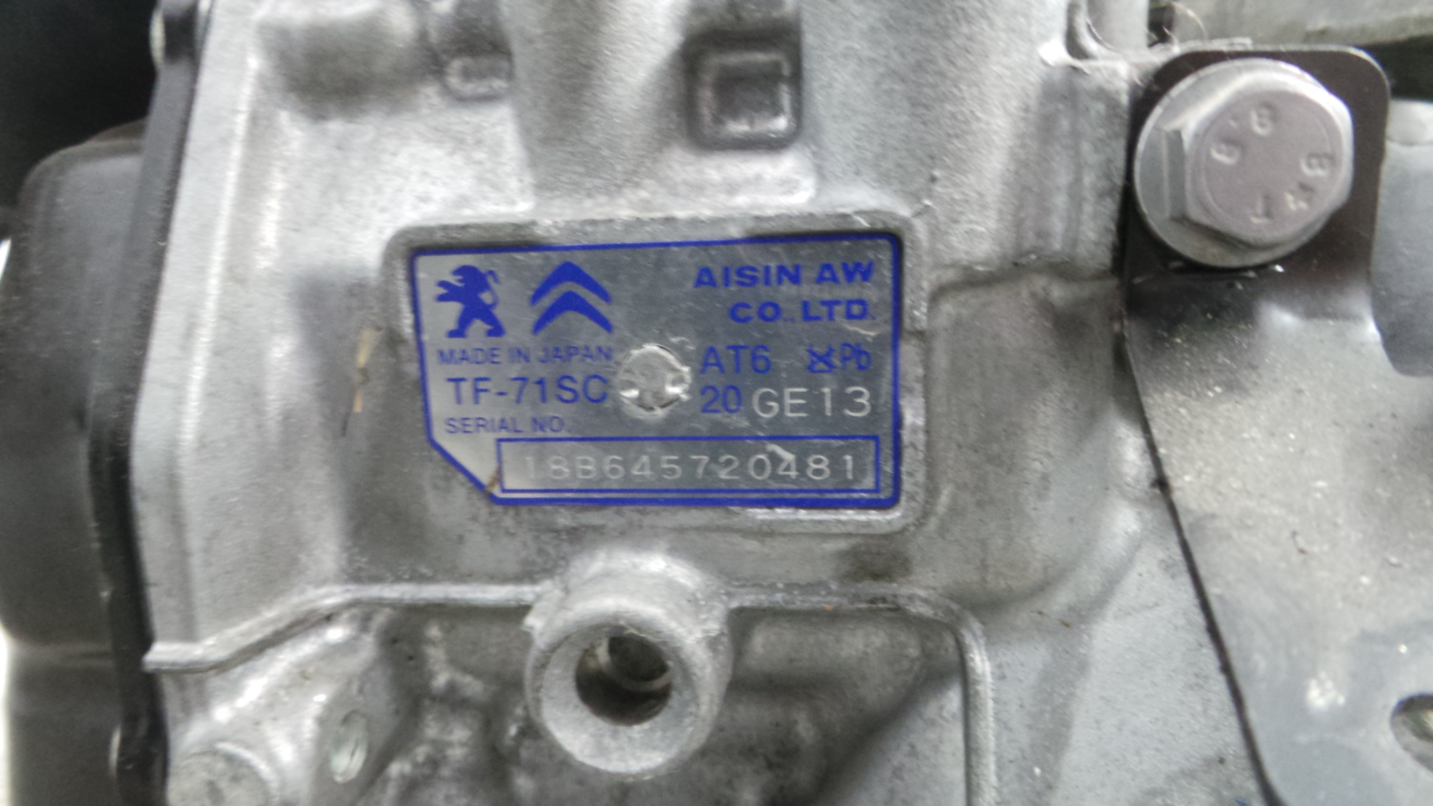 Caixa Velocidades Automática  20GE13 - CITROËN C3 / C3 ORIGIN III (SX)-37066912