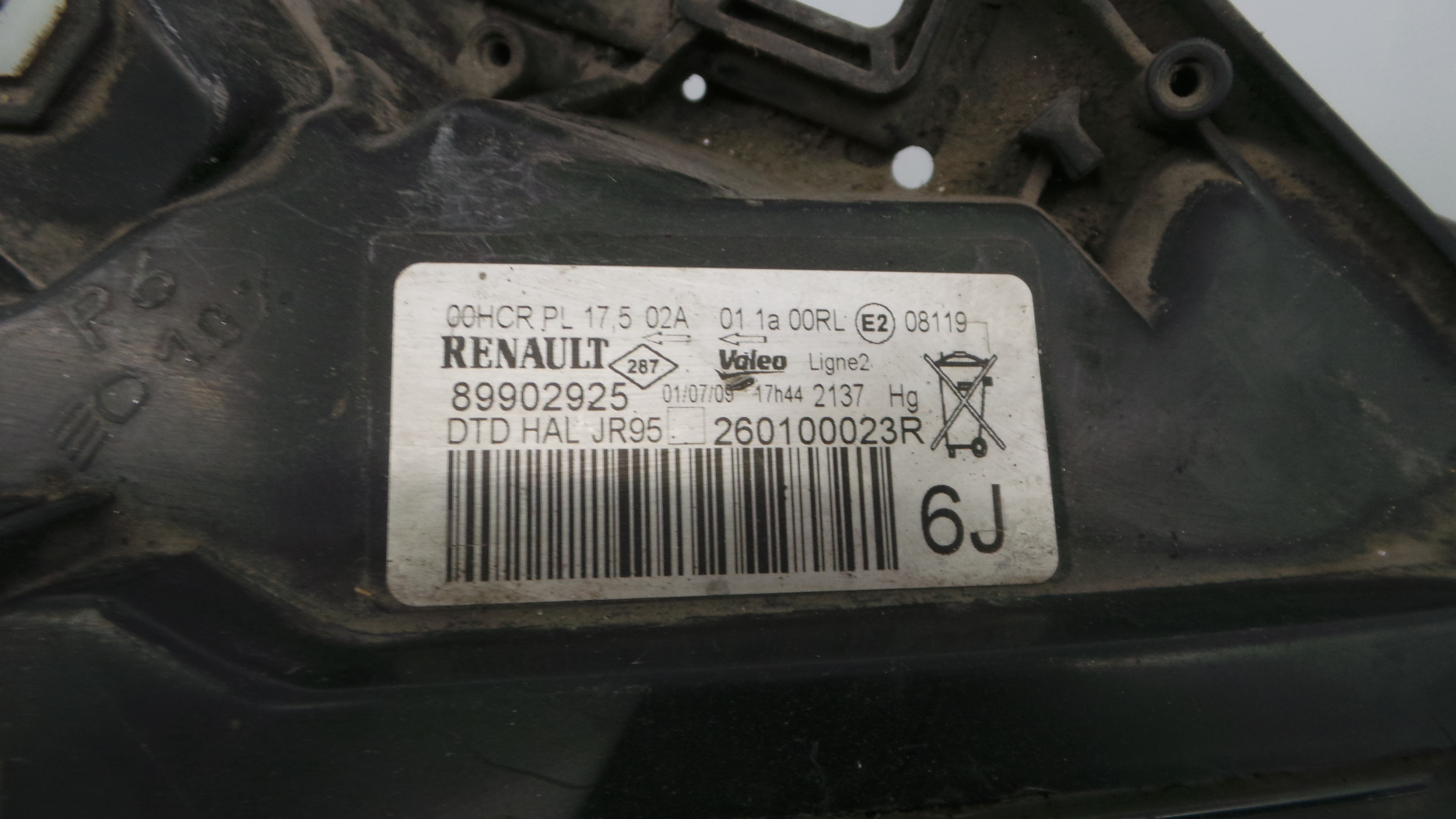 Ótica Dto 260100023R - RENAULT SCÉNIC III (JZ0/1_)-37075458