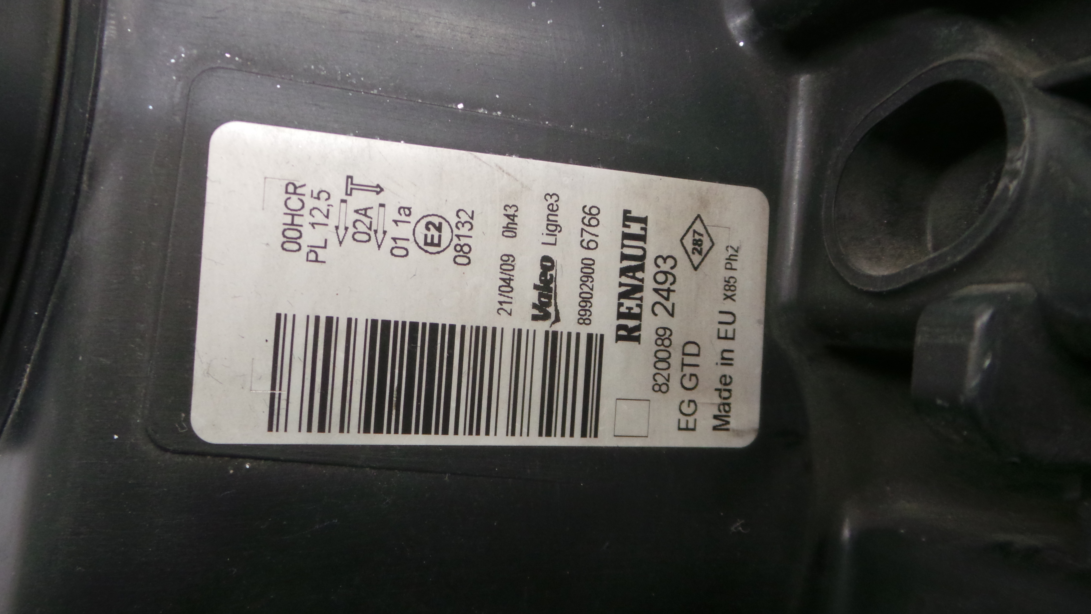 Ótica Esq 8200892493 - RENAULT CLIO III (BR0/1, CR0/1)-37075539