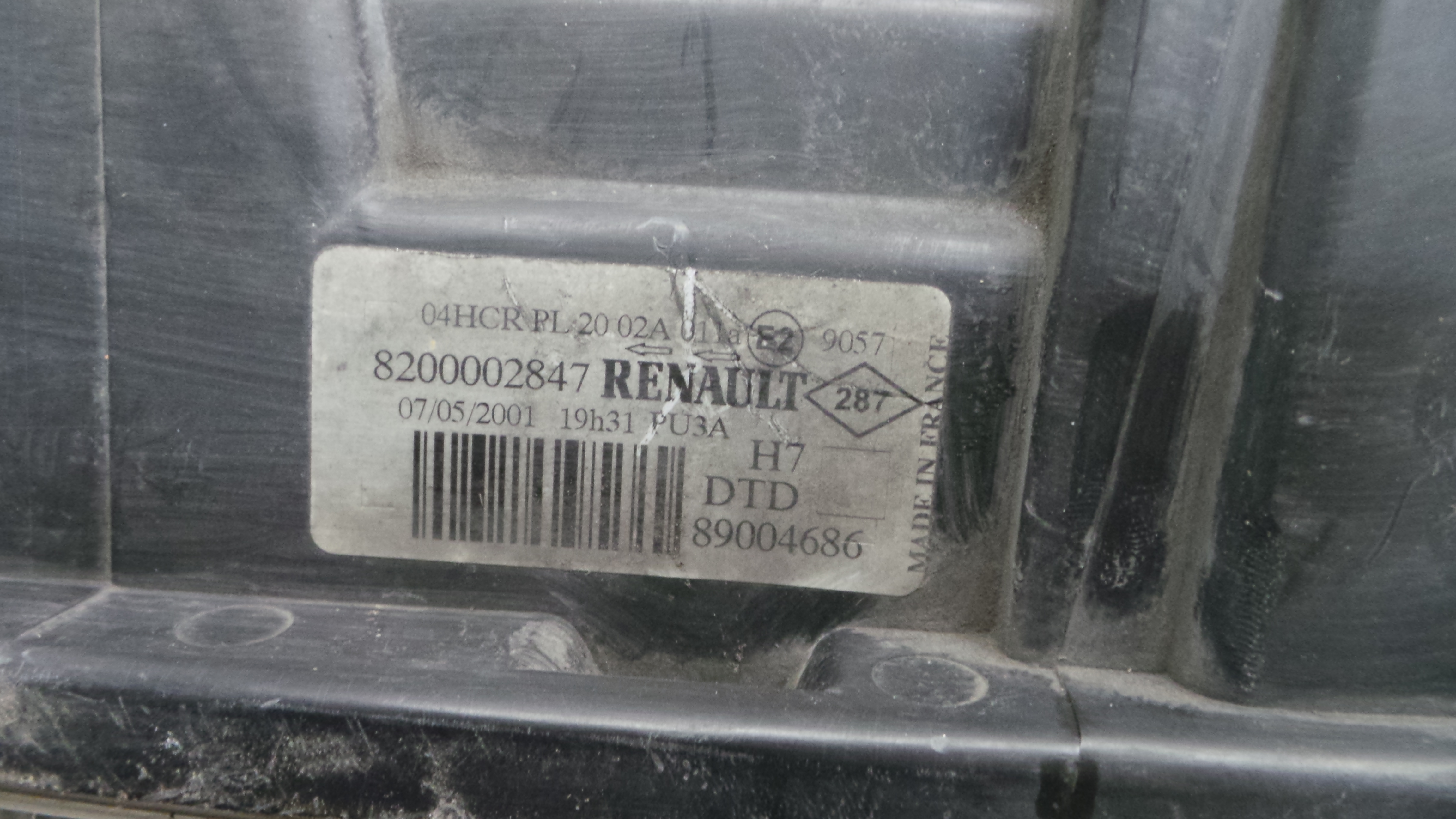 Ótica Dto 8200002847 - RENAULT LAGUNA II (BG0/1_)-37075575