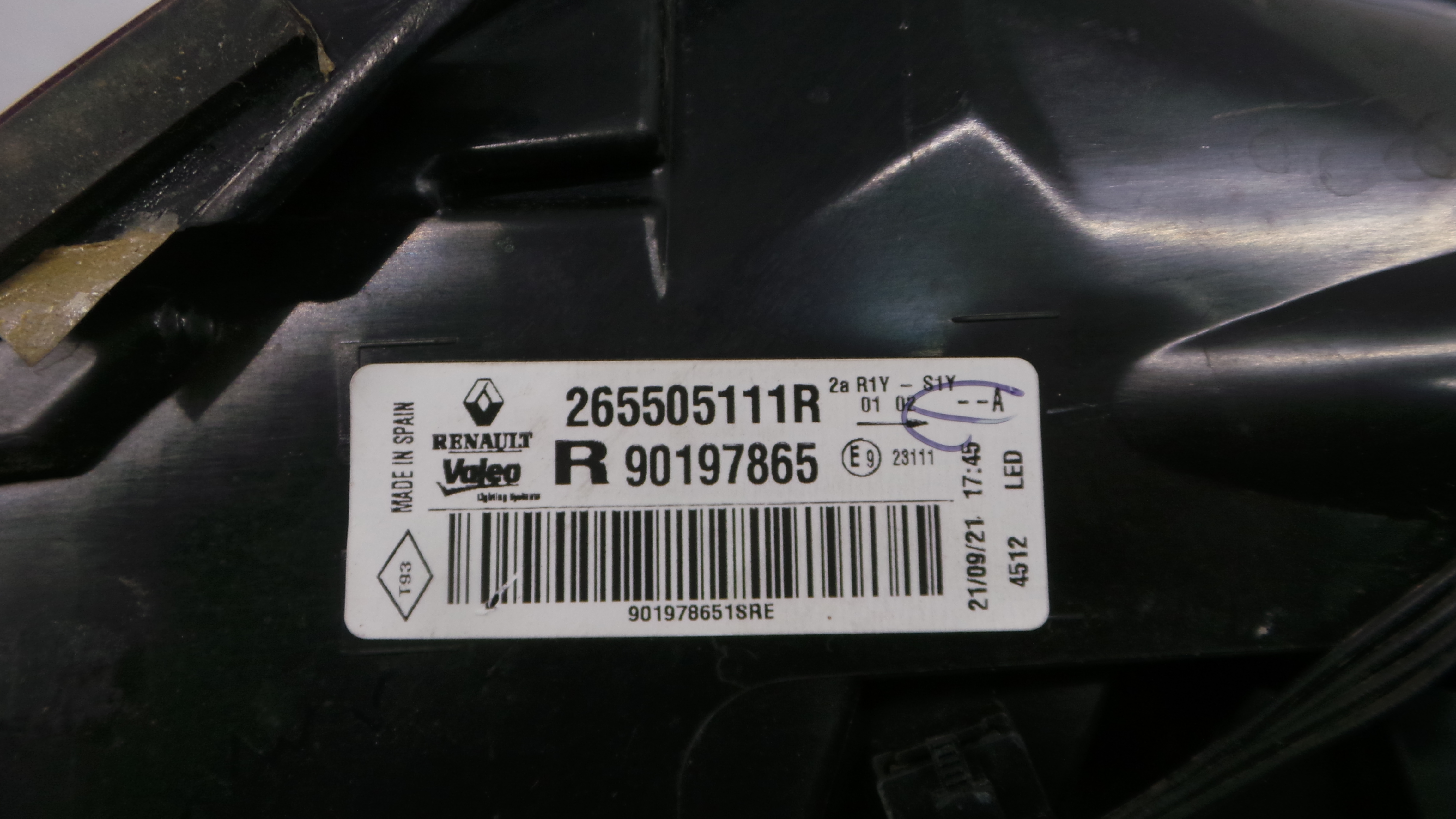 Farolim Stop Dto 265505111R - RENAULT MEGANE IV Hatchback (B9A/M/N_)-37089421