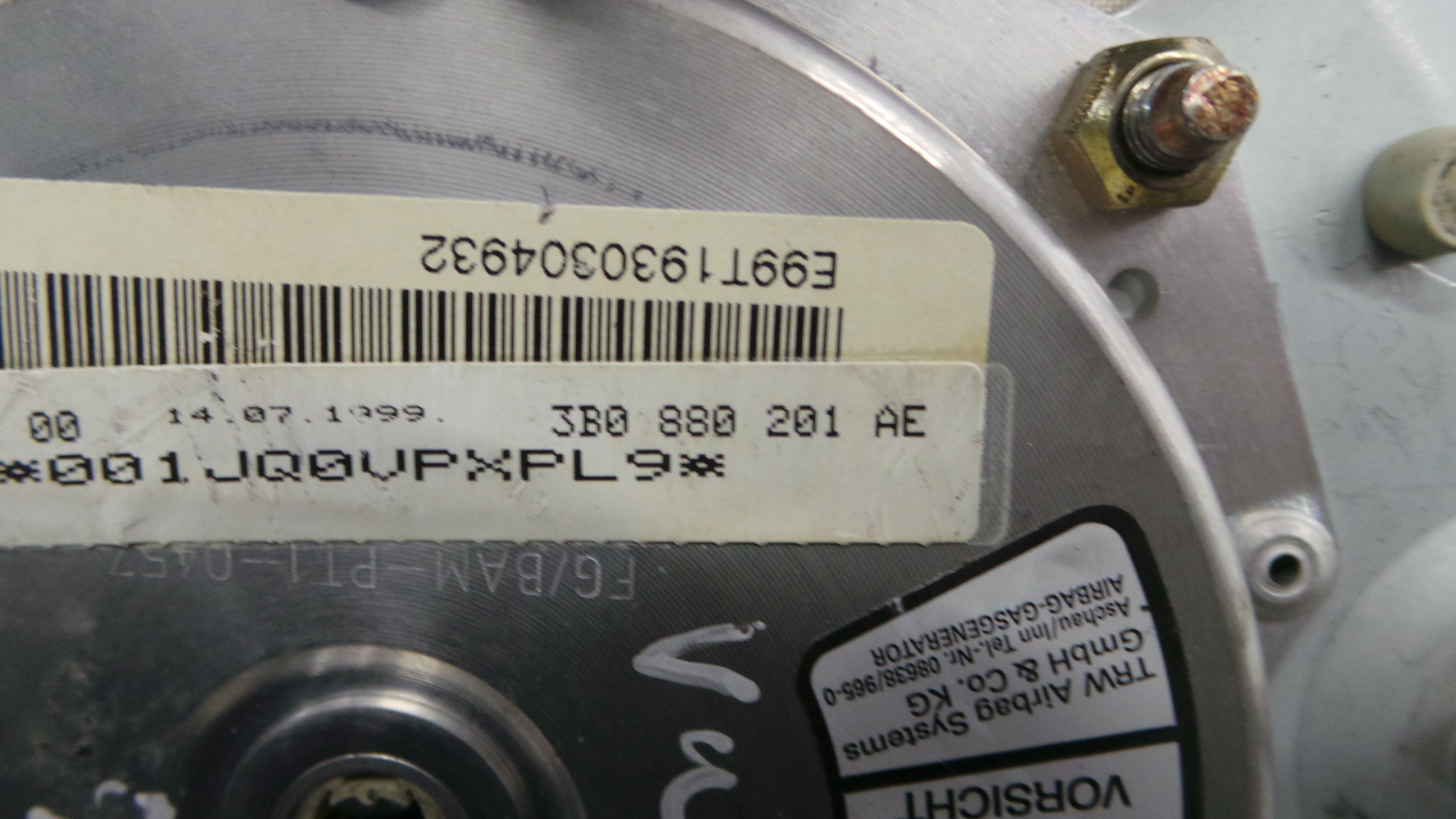 Airbag Volante 3B0880201AE - VW GOLF IV (1J1), GOLF Mk IV (1J1)-37633724