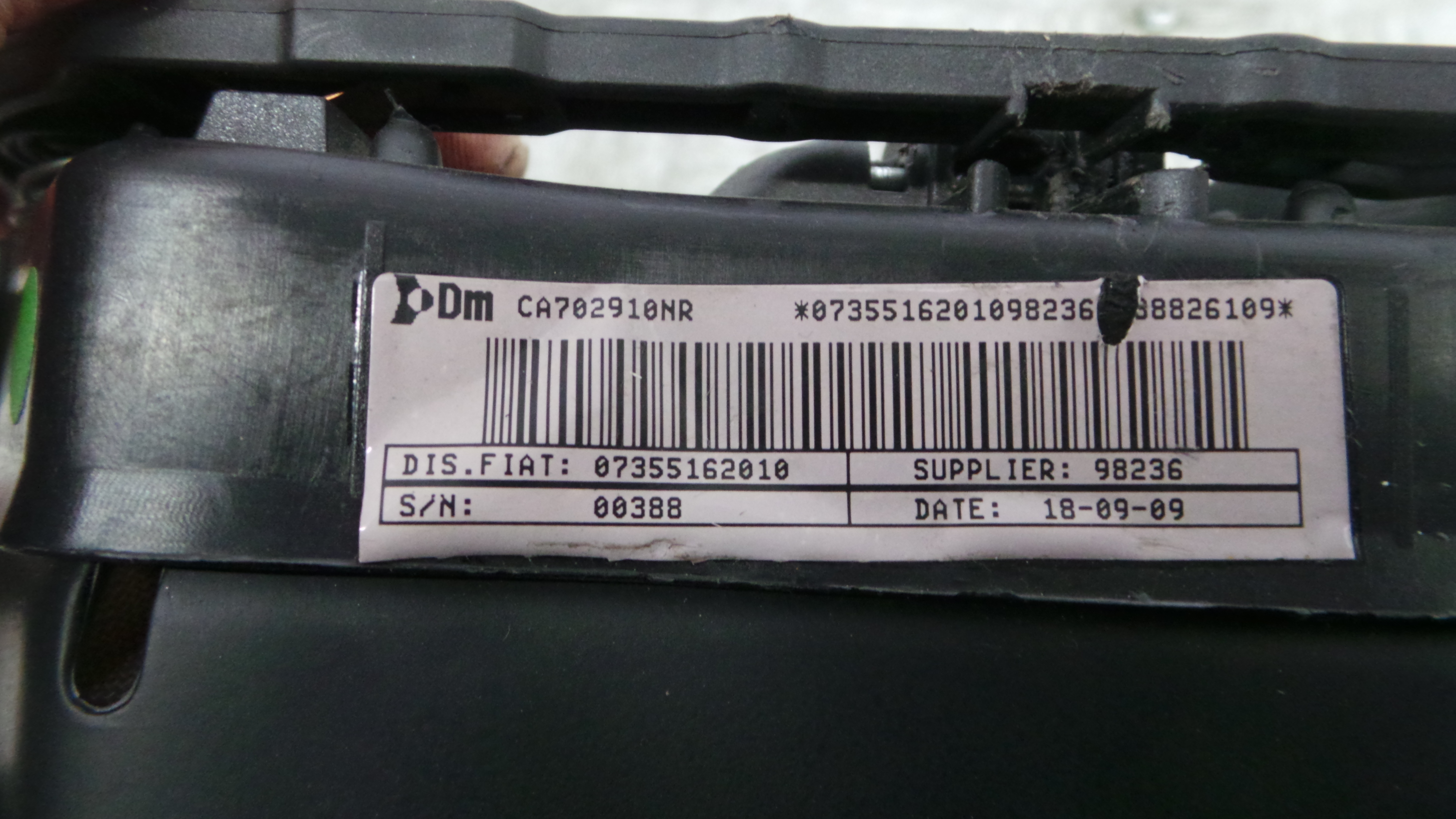 Airbag Volante 07355162010 - FIAT PUNTO (188_)-37656290