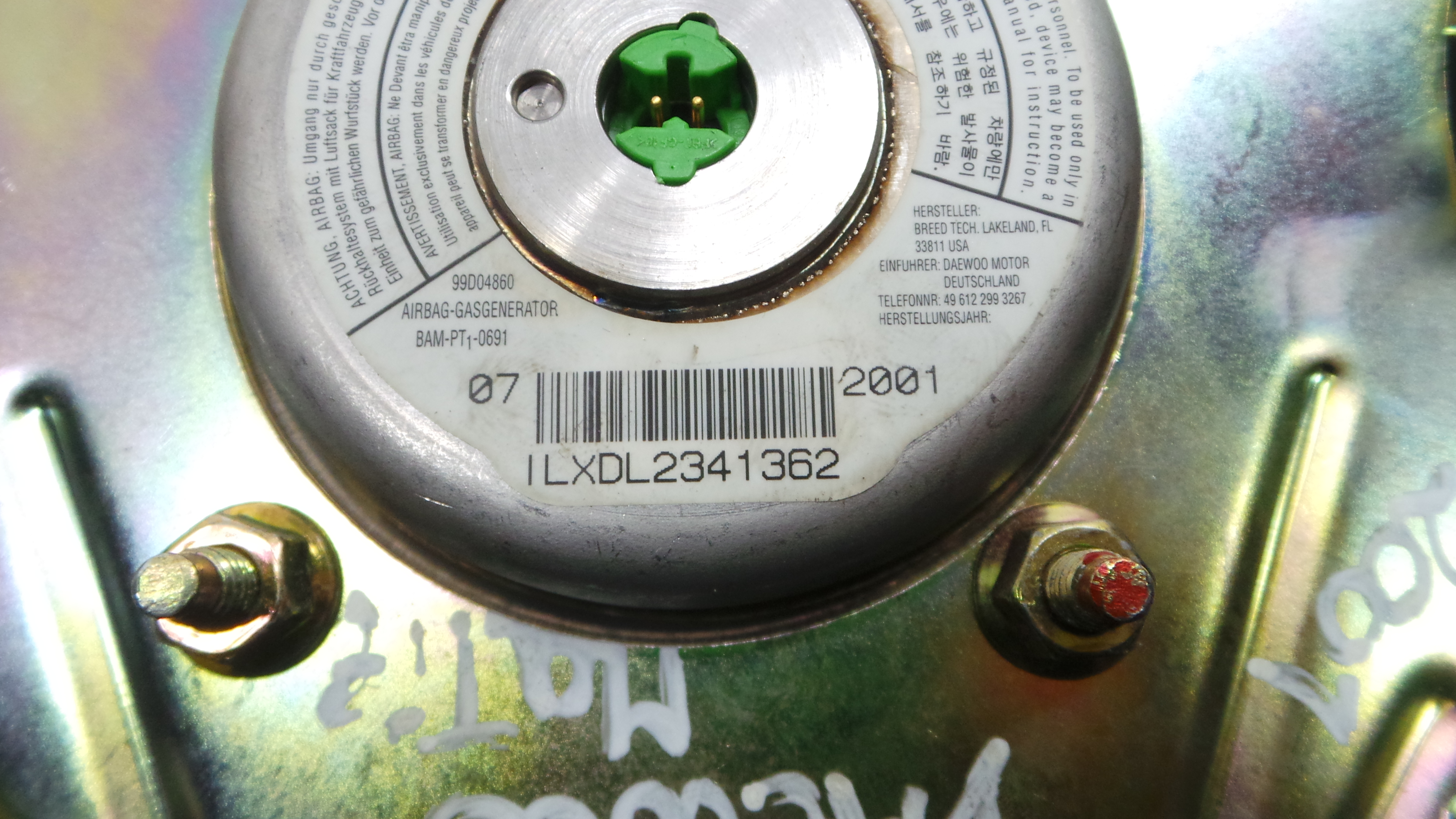 Airbag Volante 99D04860 - DAEWOO MATIZ (M100, M150)-37799916