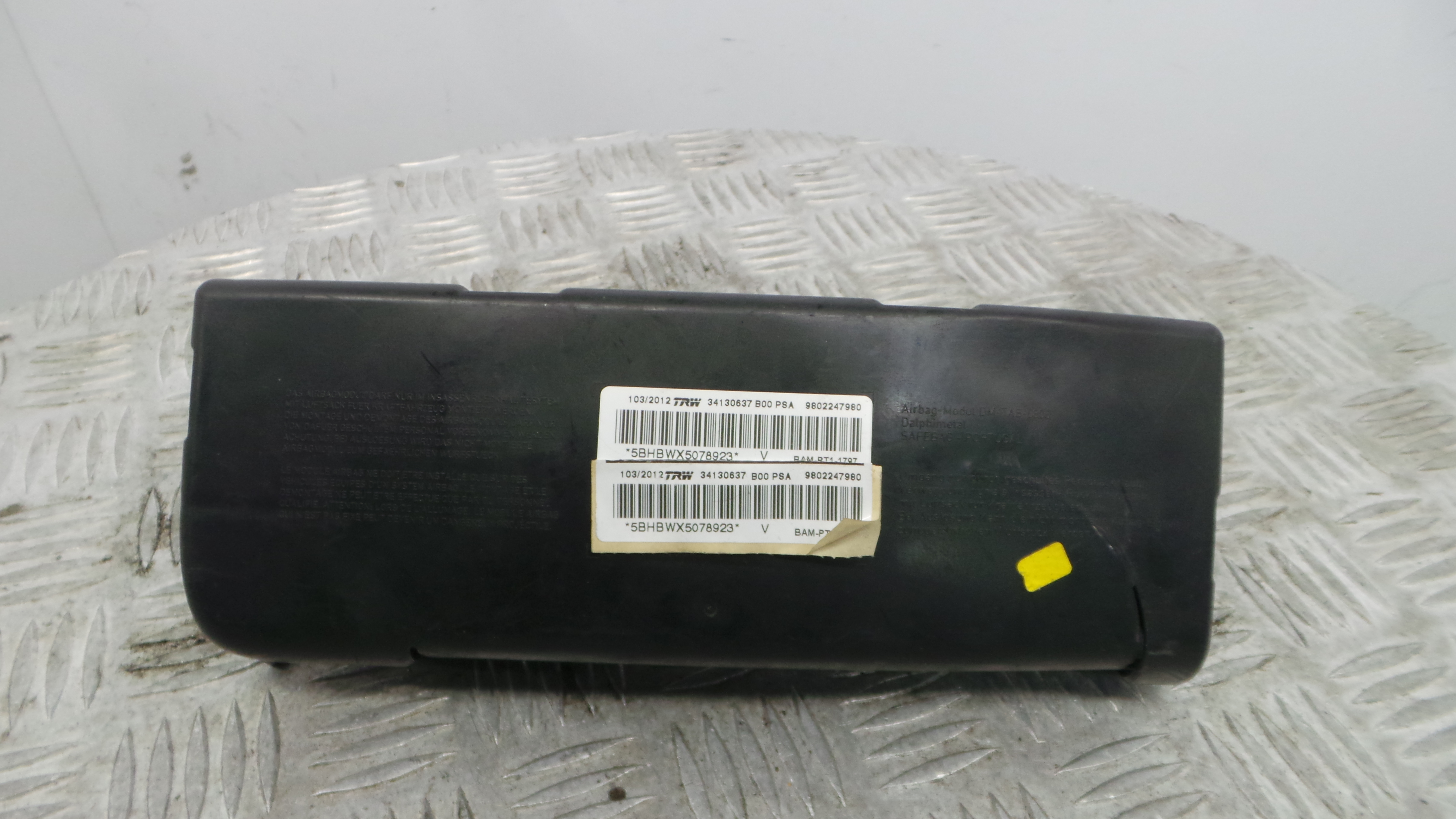 Airbag Banco Dto 9802247980 - PEUGEOT 208 I (CA_, CC_)-37811232 Airbag Banco Dto 9802247980 - PEUGEOT 208 I (CA_, CC_)-37811232