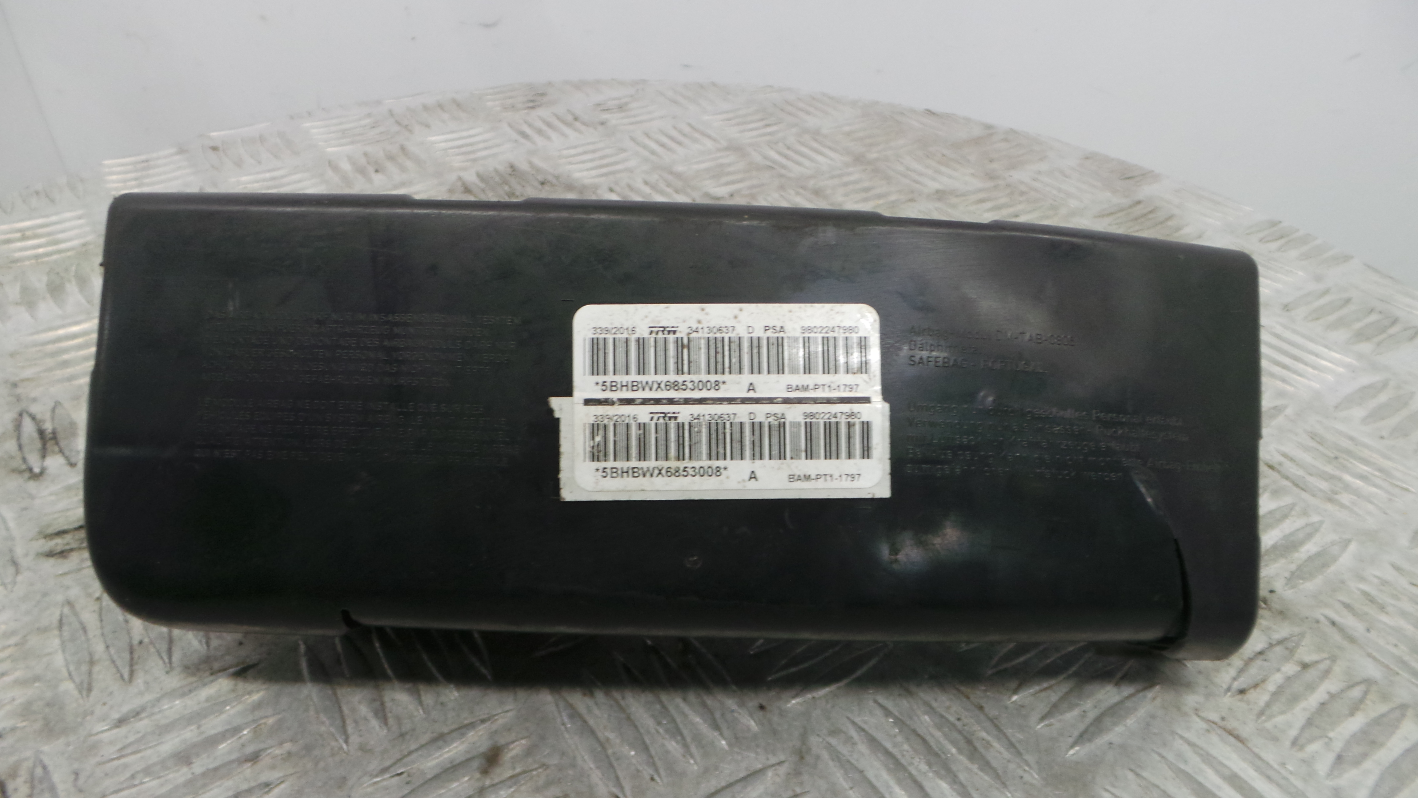 Airbag Banco Dto 9802247980 - PEUGEOT 208 I (CA_, CC_)-37811238 Airbag Banco Dto 9802247980 - PEUGEOT 208 I (CA_, CC_)-37811238