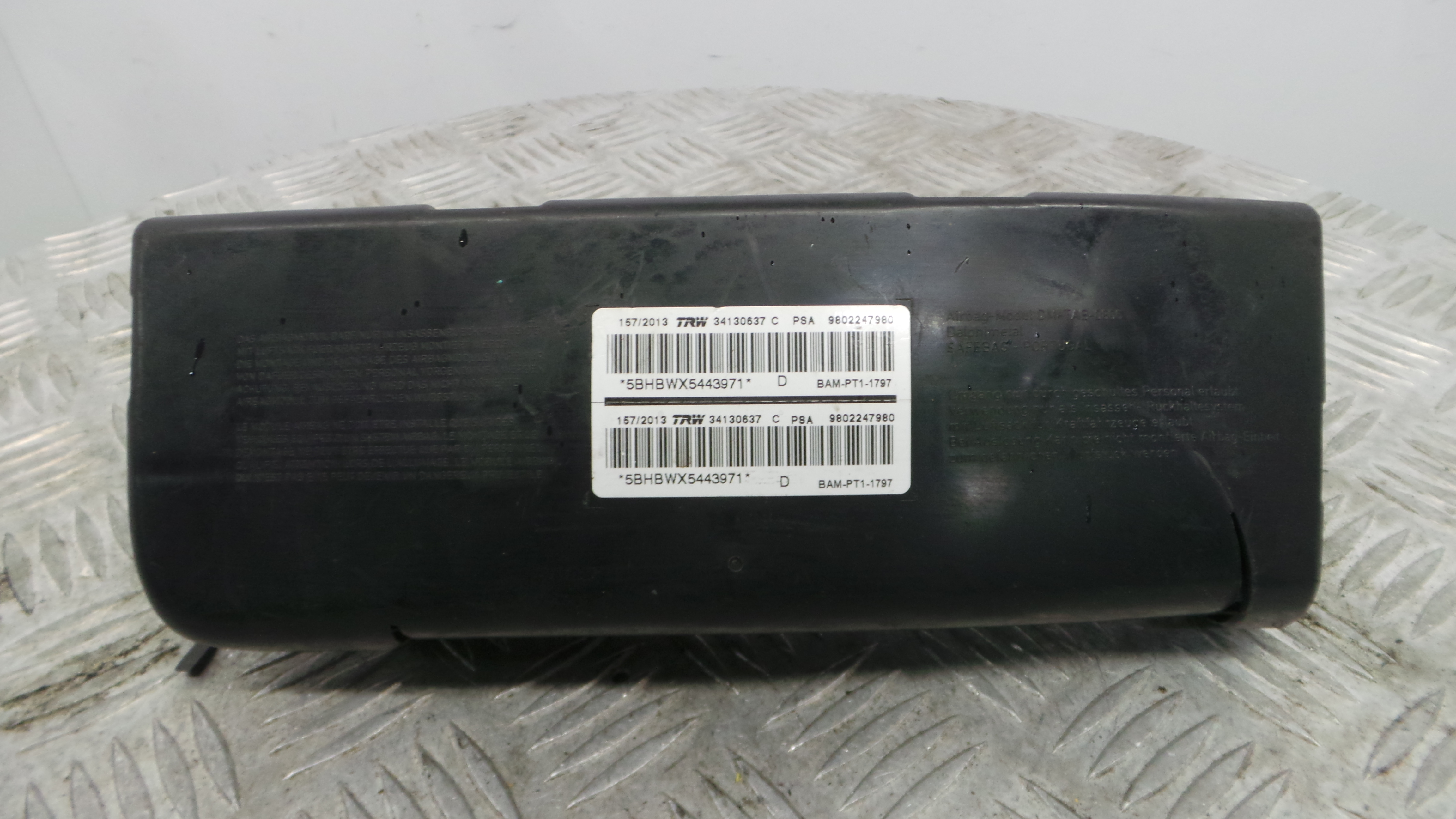 Airbag Banco Dto 9802247980 - PEUGEOT 208 I (CA_, CC_)-37811241 Airbag Banco Dto 9802247980 - PEUGEOT 208 I (CA_, CC_)-37811241