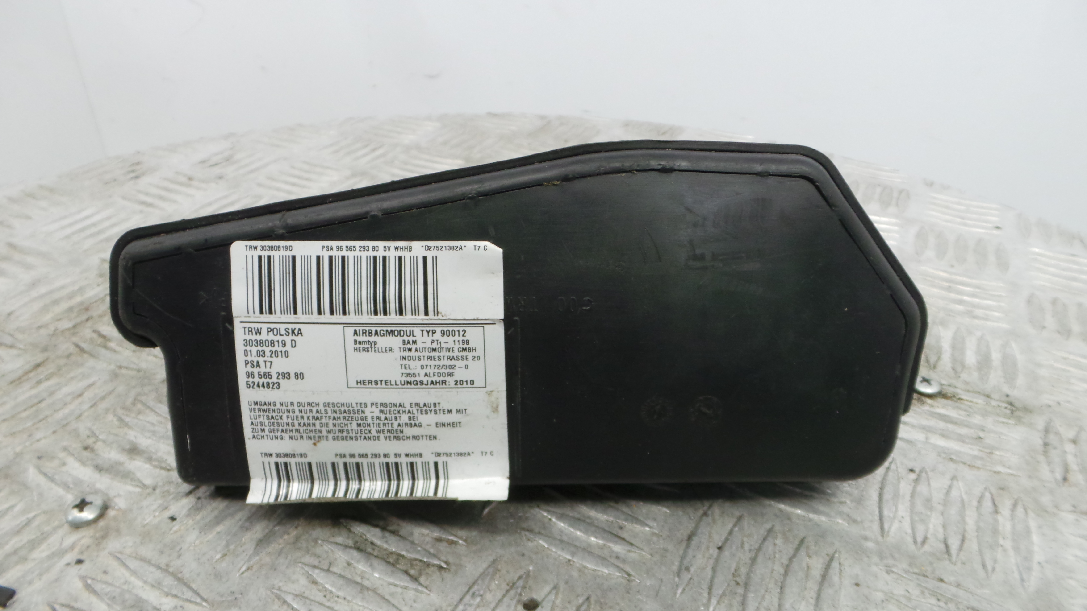 Airbag Banco Dto 9656529380 - PEUGEOT 308 I (4A_, 4C_)-37811645 Airbag Banco Dto 9656529380 - PEUGEOT 308 I (4A_, 4C_)-37811645