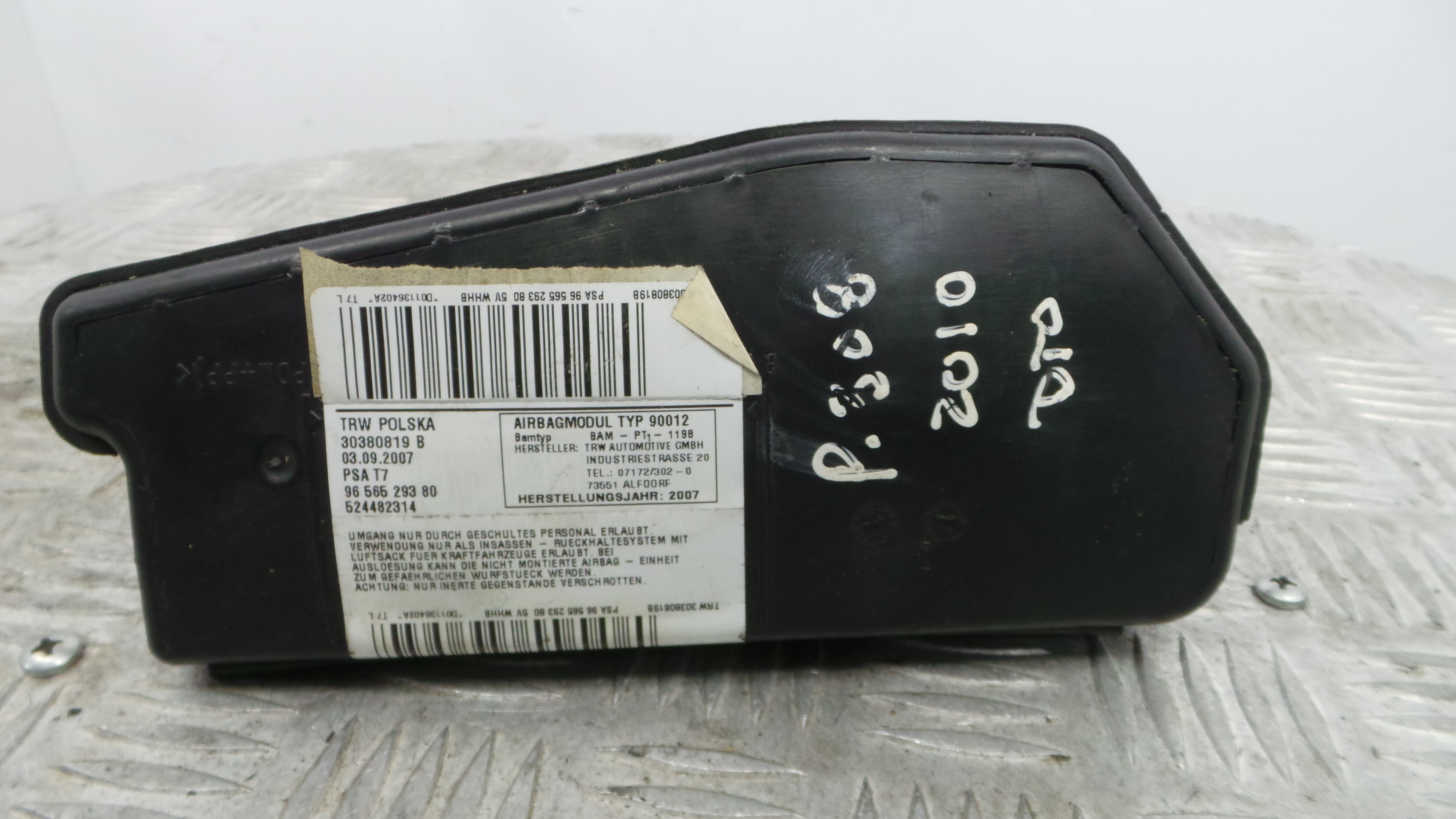 Airbag Banco Dto 9656529380 - PEUGEOT 308 I (4A_, 4C_)-37811648 Airbag Banco Dto 9656529380 - PEUGEOT 308 I (4A_, 4C_)-37811648