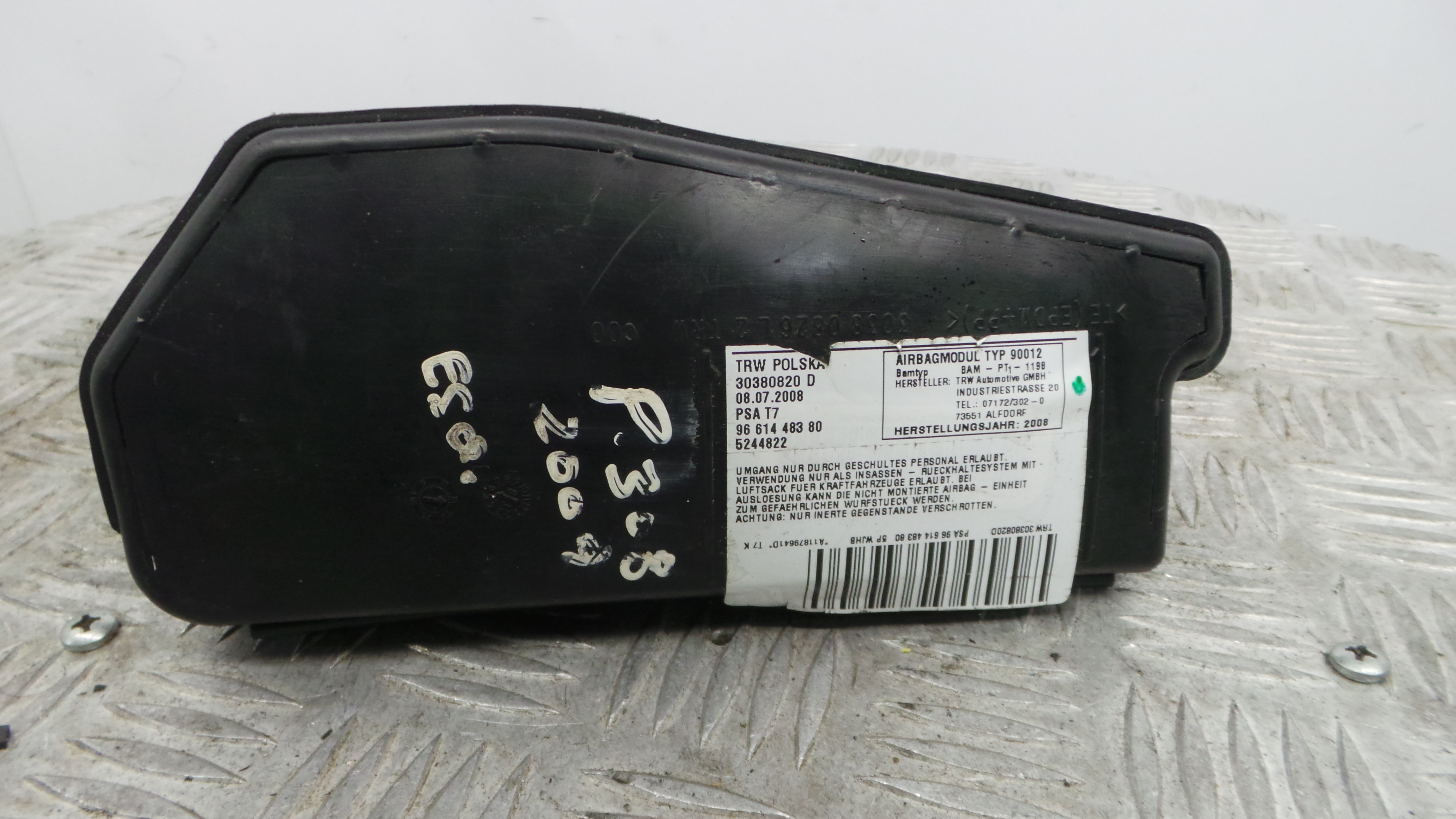Airbag Banco Esq 9661448380 - PEUGEOT 308 I (4A_, 4C_)-37811654 Airbag Banco Esq 9661448380 - PEUGEOT 308 I (4A_, 4C_)-37811654