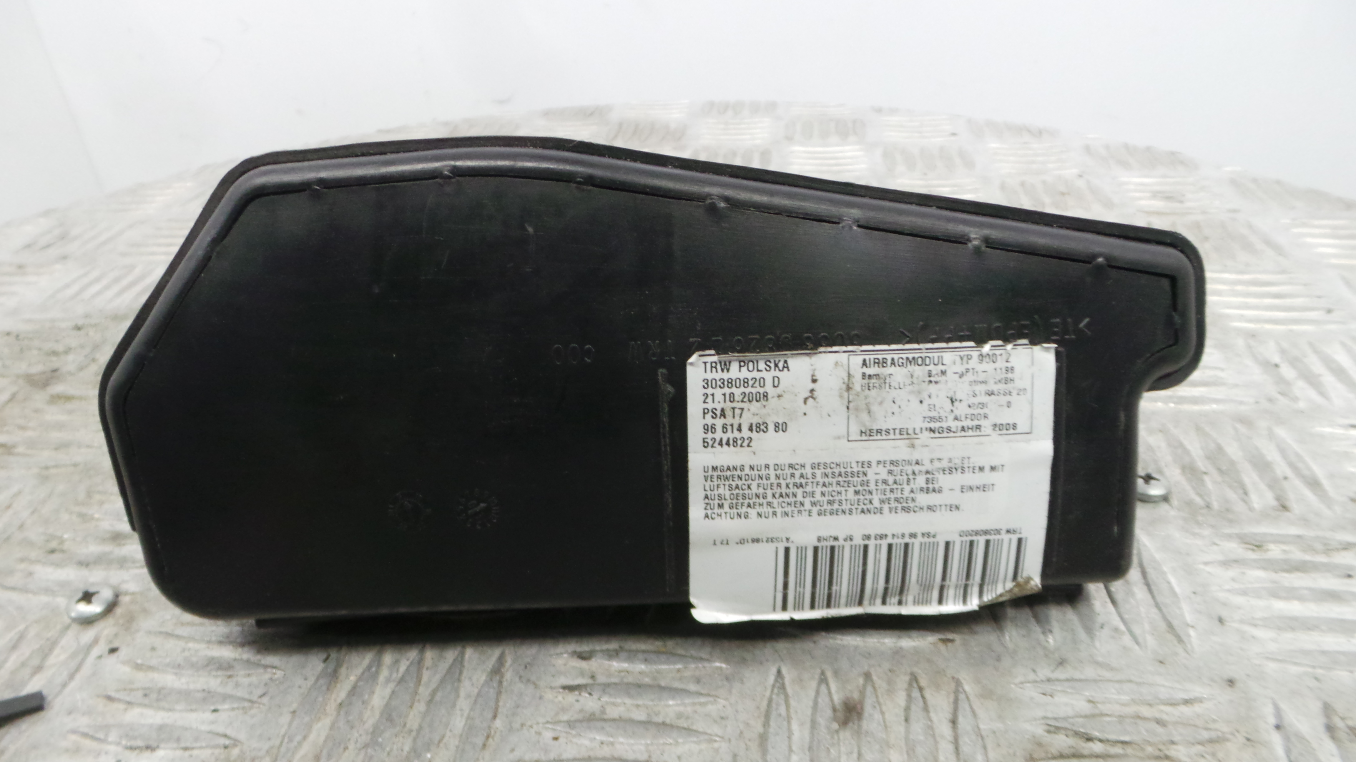 Airbag Banco Esq 9661448380 - PEUGEOT 308 I (4A_, 4C_)-37811660 Airbag Banco Esq 9661448380 - PEUGEOT 308 I (4A_, 4C_)-37811660