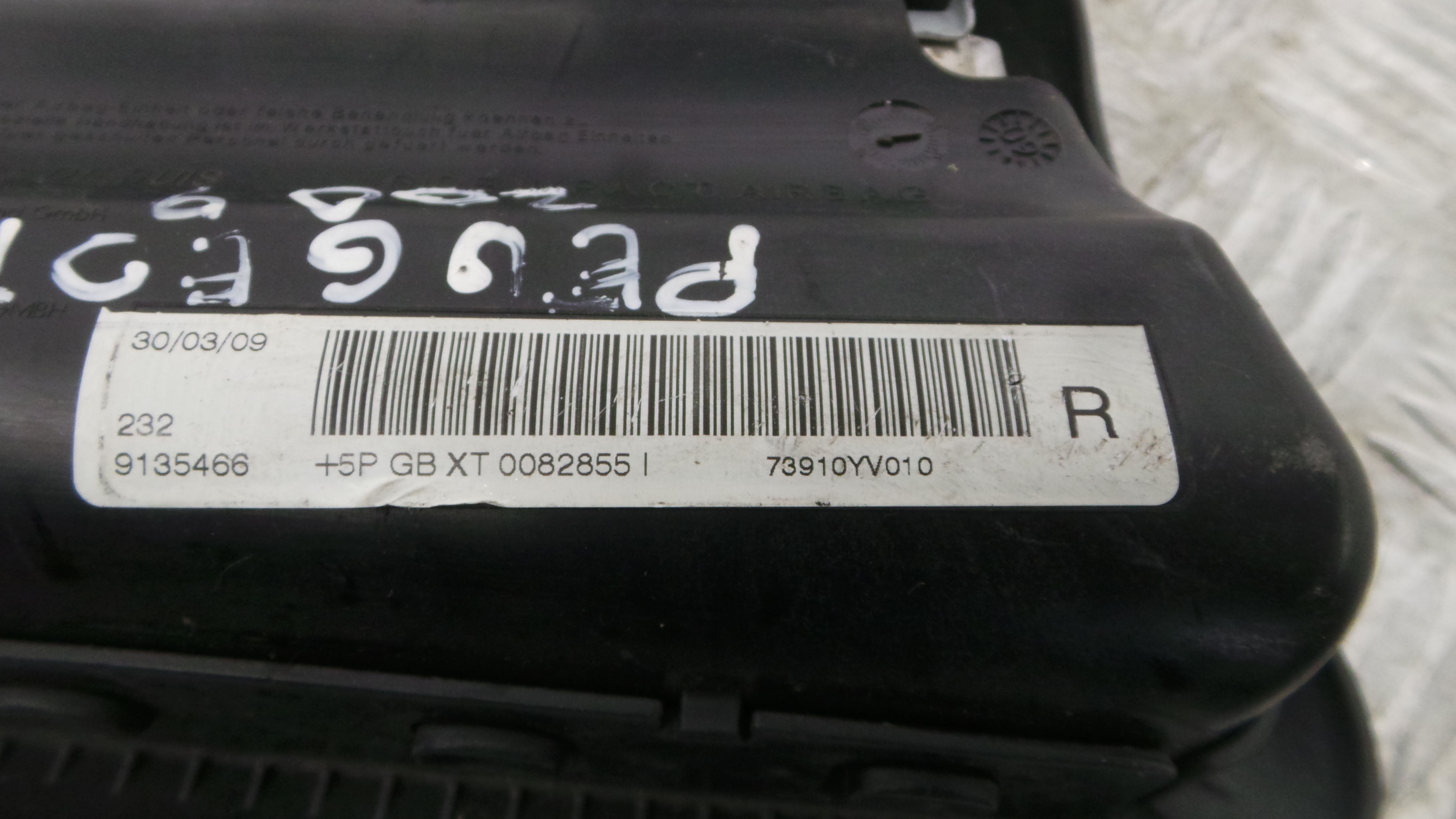 Airbag Banco Dto 73910YV010 - PEUGEOT 107 (PM_, PN_)-37811724