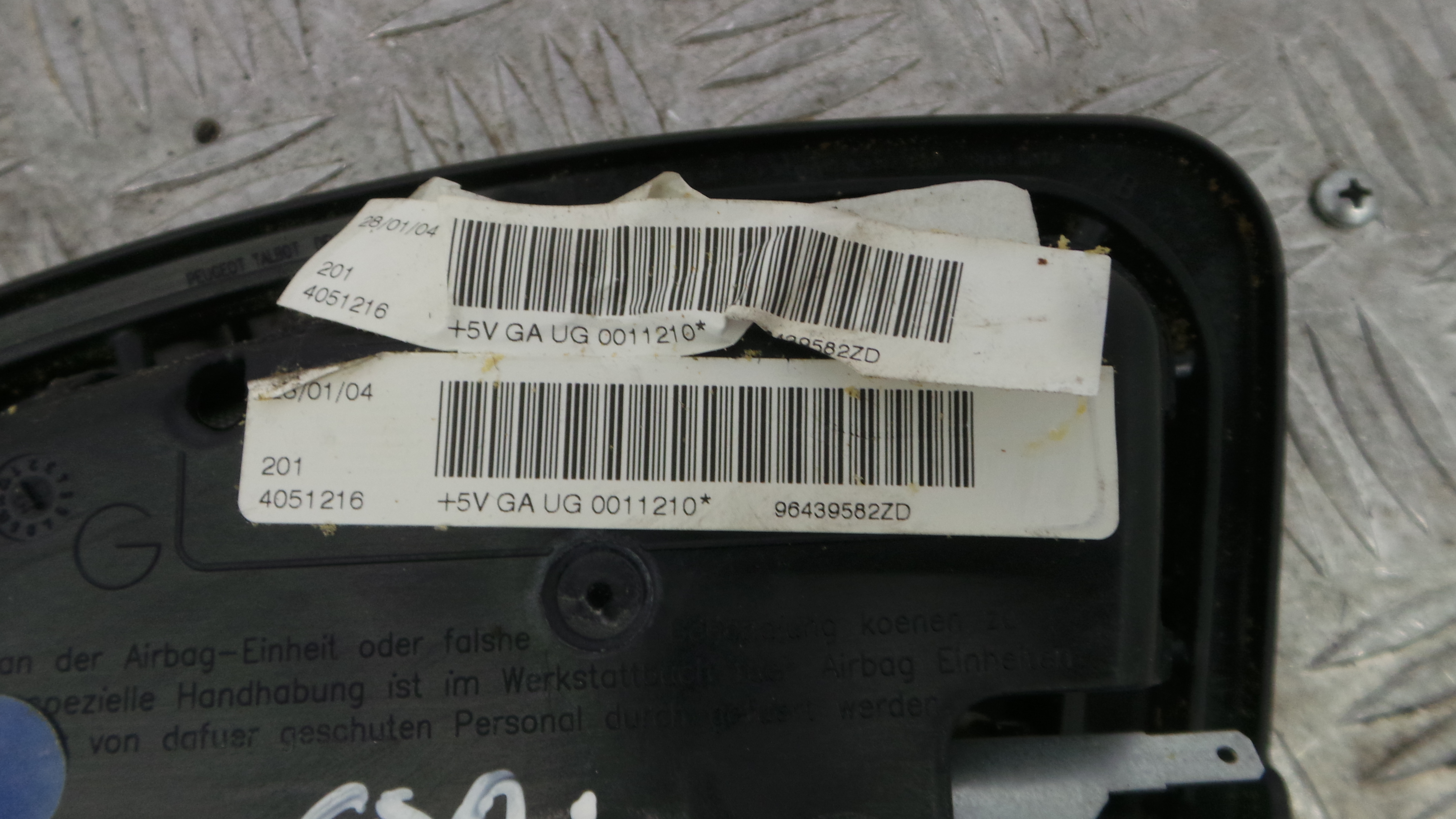 Airbag Banco Esq 96439582ZD - PEUGEOT 407 (6D_)-37811727