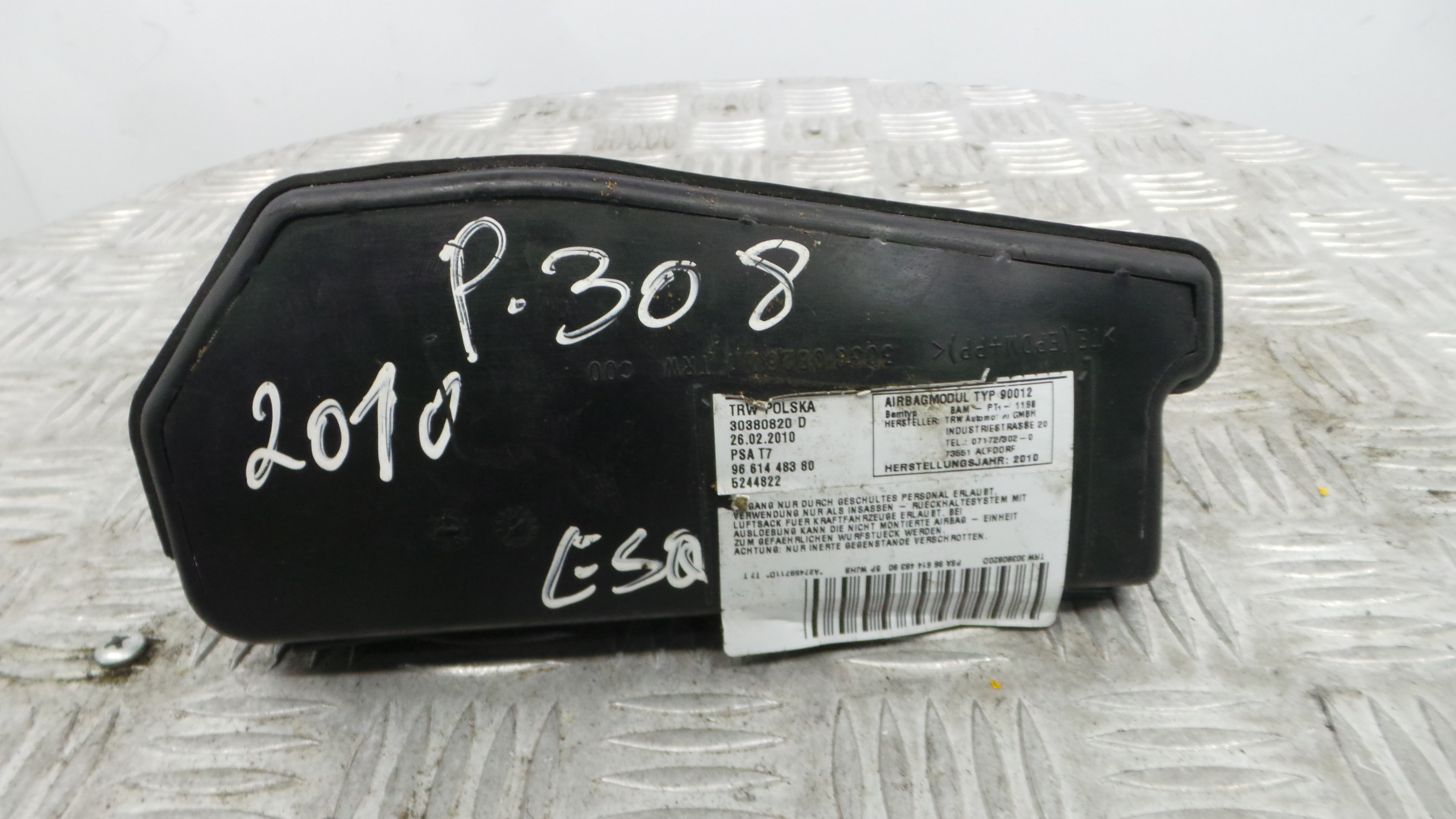 Airbag Banco Esq 9661448380 - PEUGEOT 308 I (4A_, 4C_)-37811862 Airbag Banco Esq 9661448380 - PEUGEOT 308 I (4A_, 4C_)-37811862