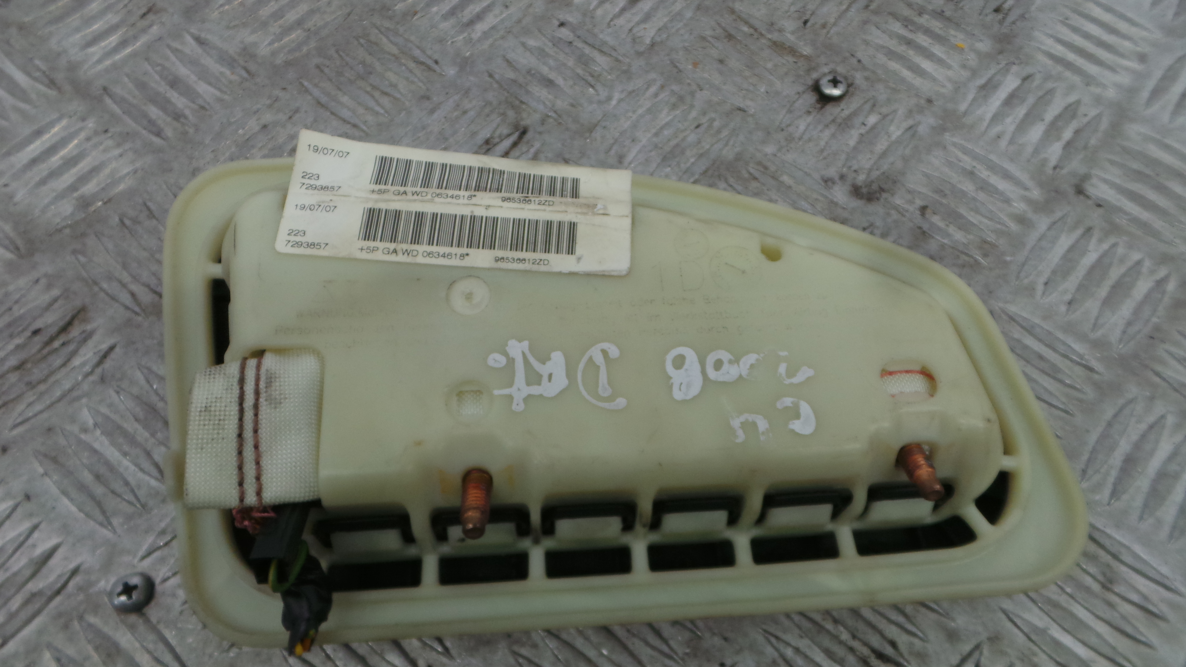 Airbag Banco Dto 96536612ZD - CITROËN C4 I (LC_)-37815956
