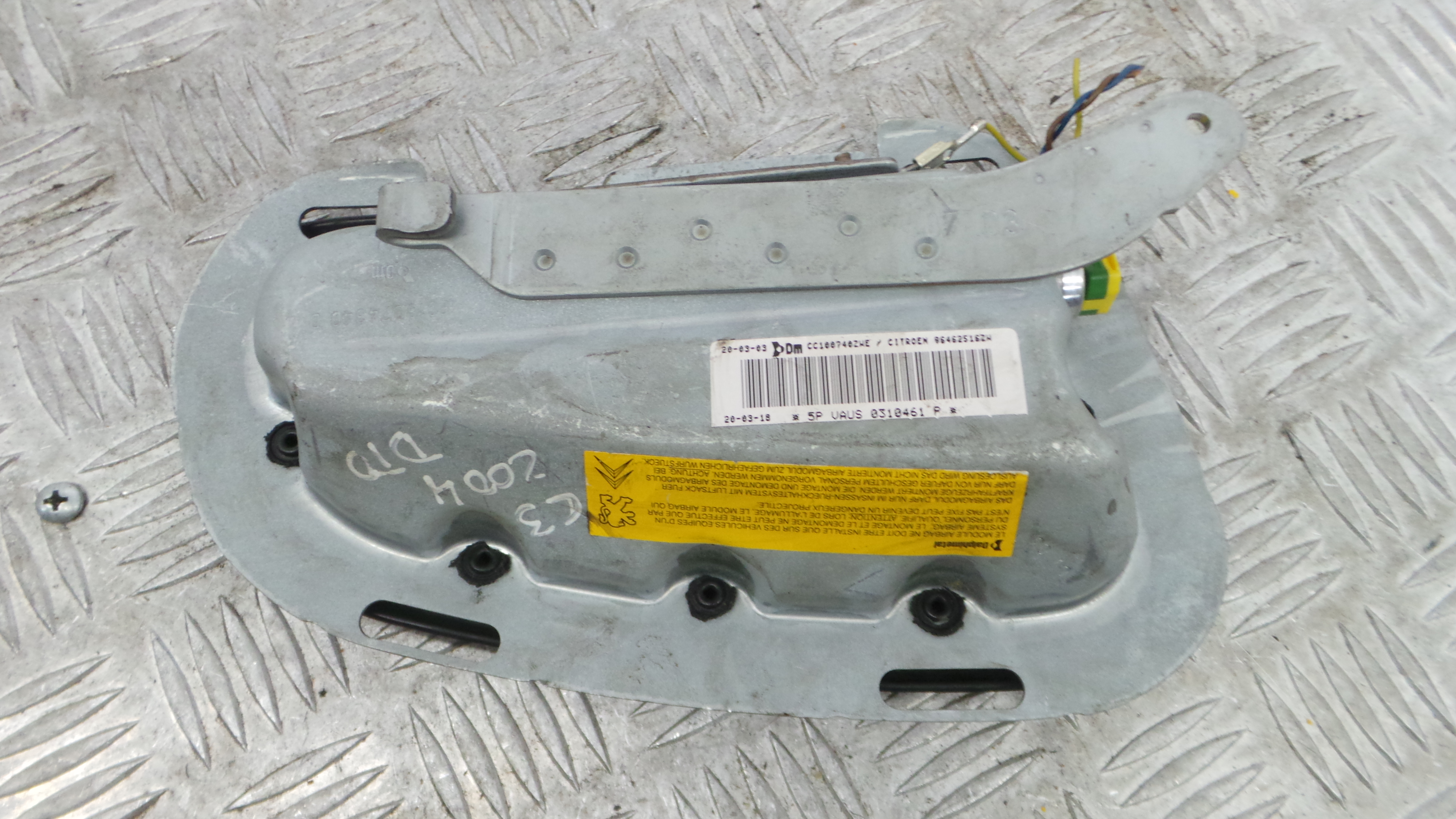 Airbag Banco Dto 96462516ZW - CITROËN C3 I (FC_, FN_)-37815959