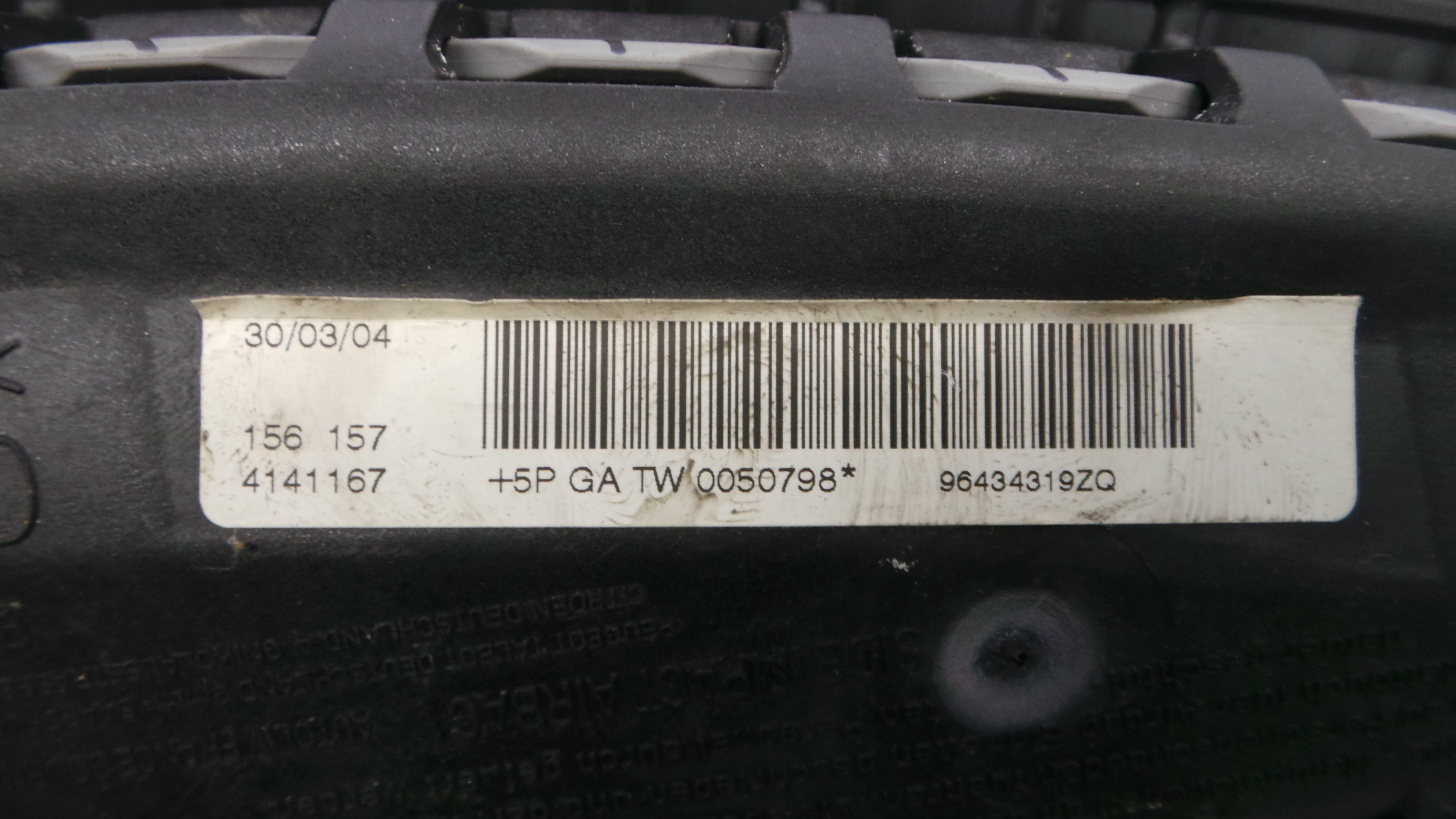 Airbag Banco Dto 96434319ZQ - CITROËN C3 Pluriel (HB_)-37816046