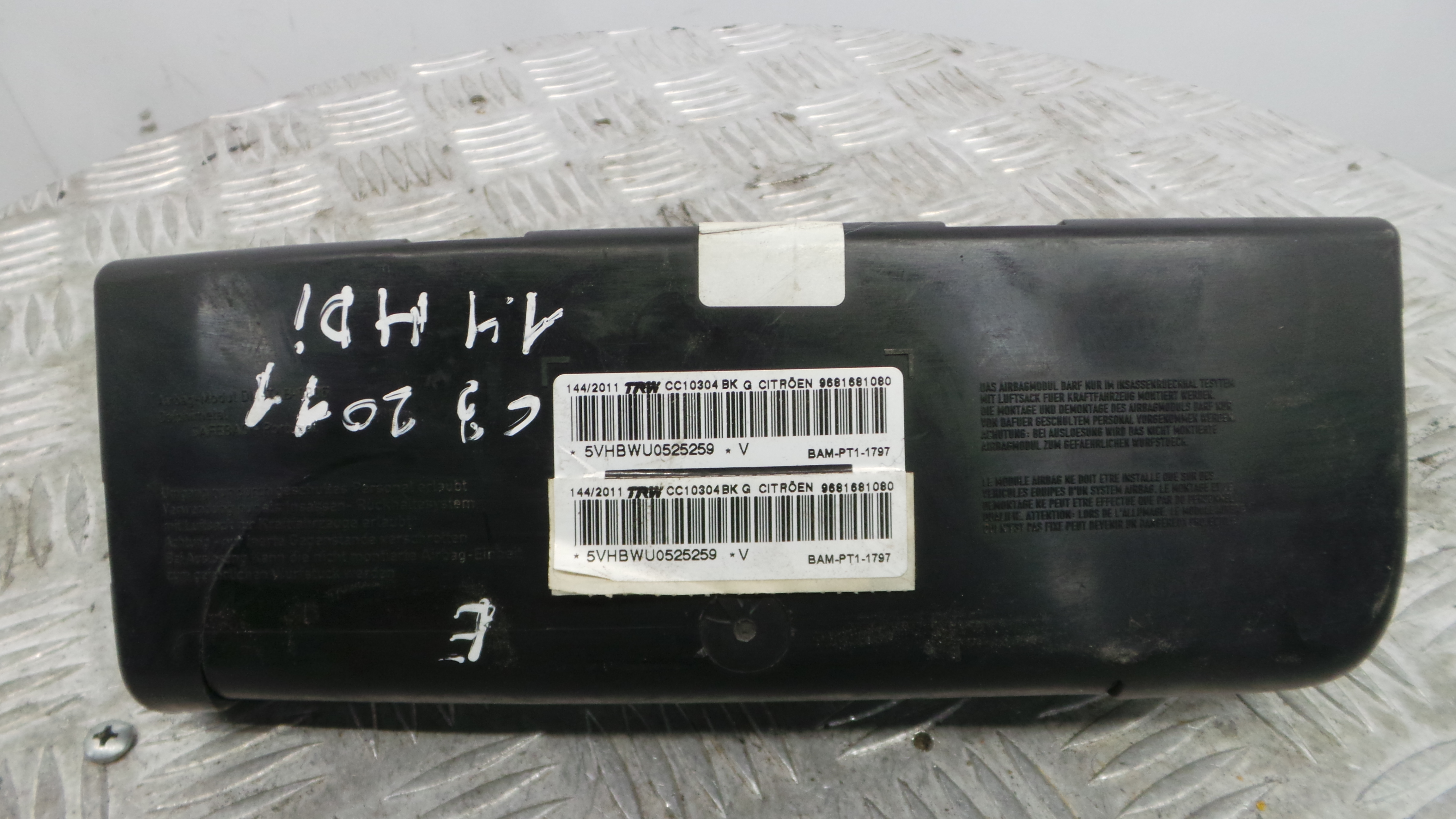 Airbag Banco Esq 9681681080 - CITROËN C3 II (SC_)-37816061