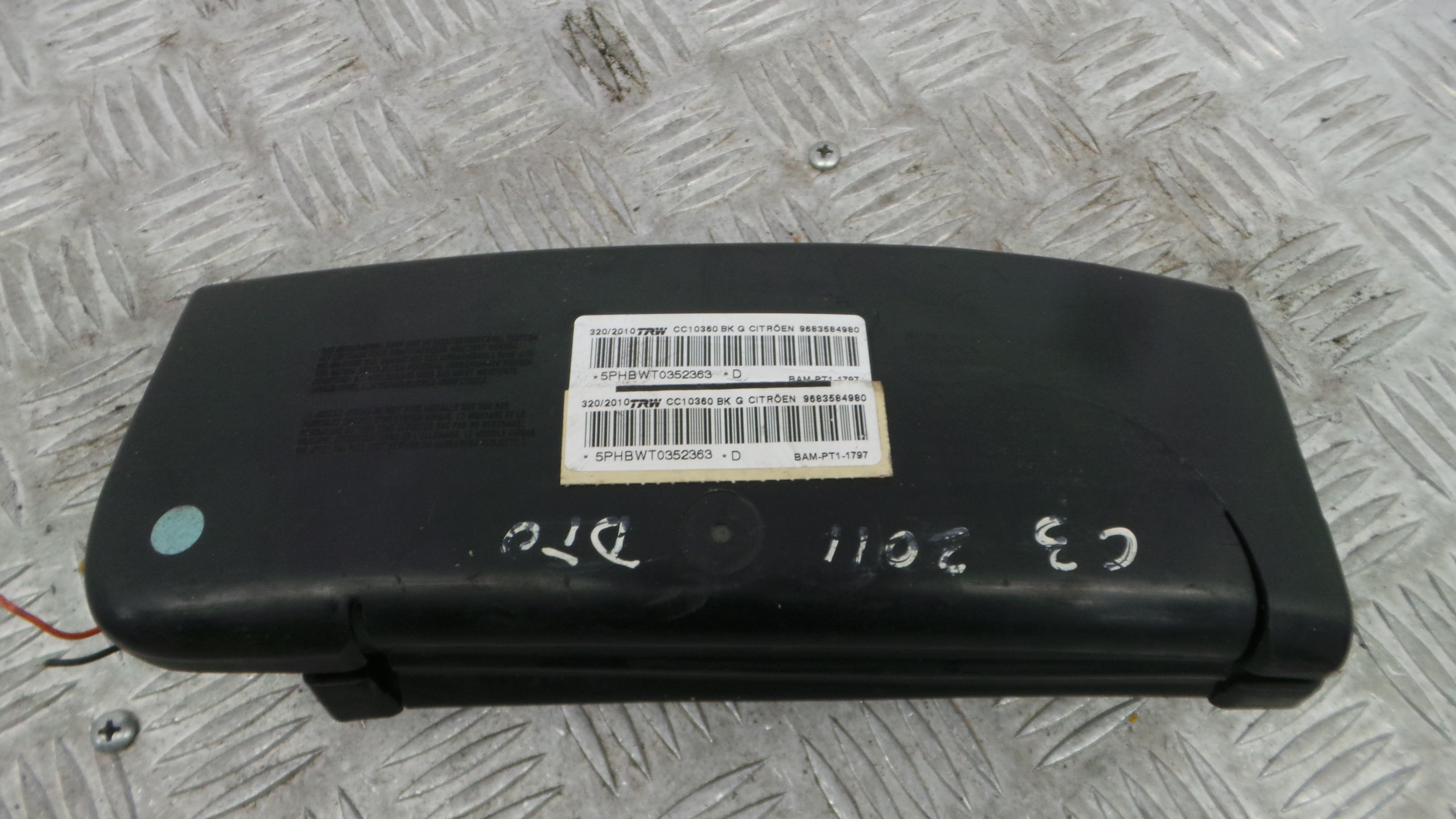 Airbag Banco Dto 9683584980 - CITROËN C3 II (SC_)-37816064 Airbag Banco Dto 9683584980 - CITROËN C3 II (SC_)-37816064