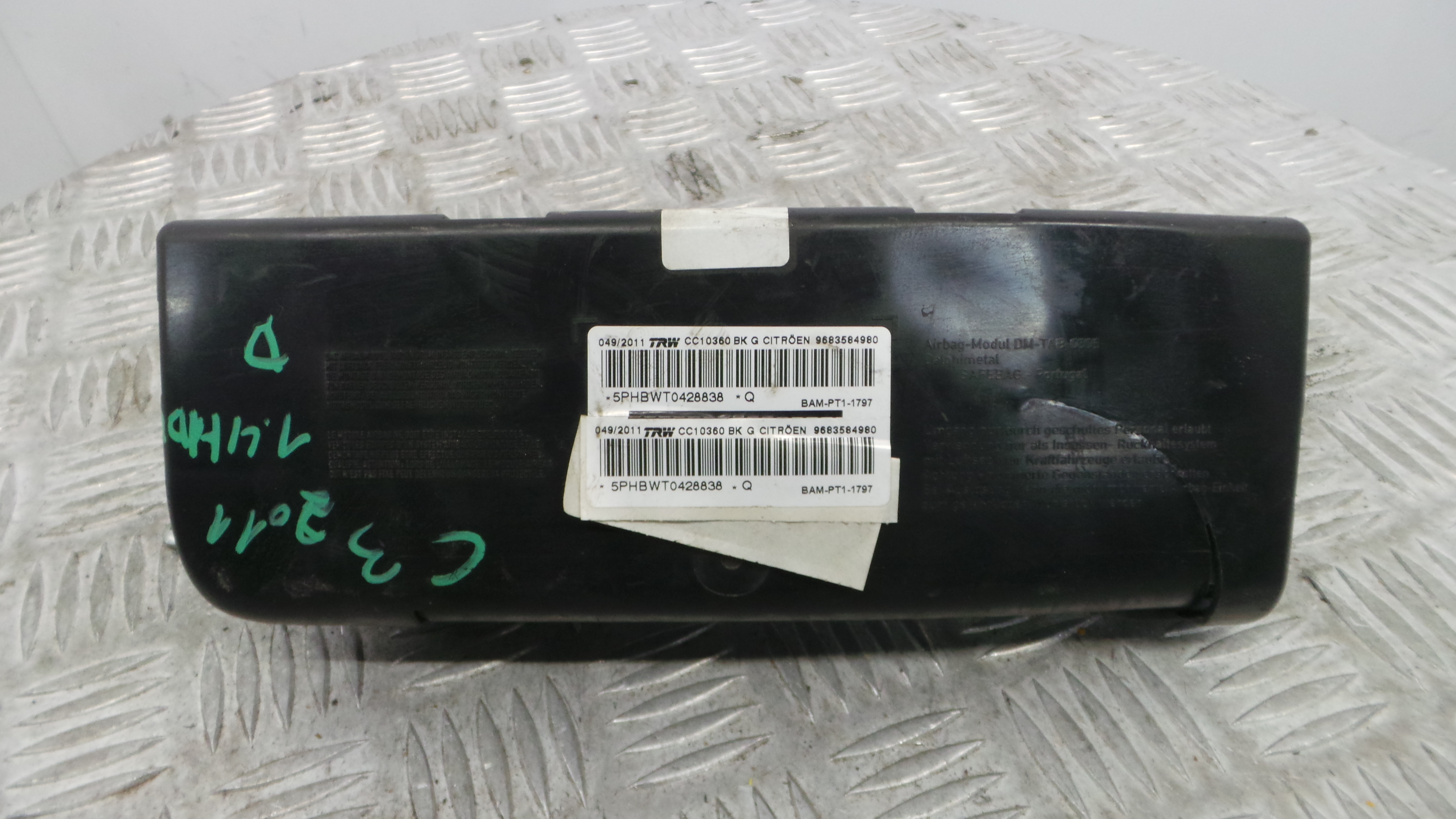 Airbag Banco Dto 9683584980 - CITROËN C3 II (SC_)-37816070 Airbag Banco Dto 9683584980 - CITROËN C3 II (SC_)-37816070