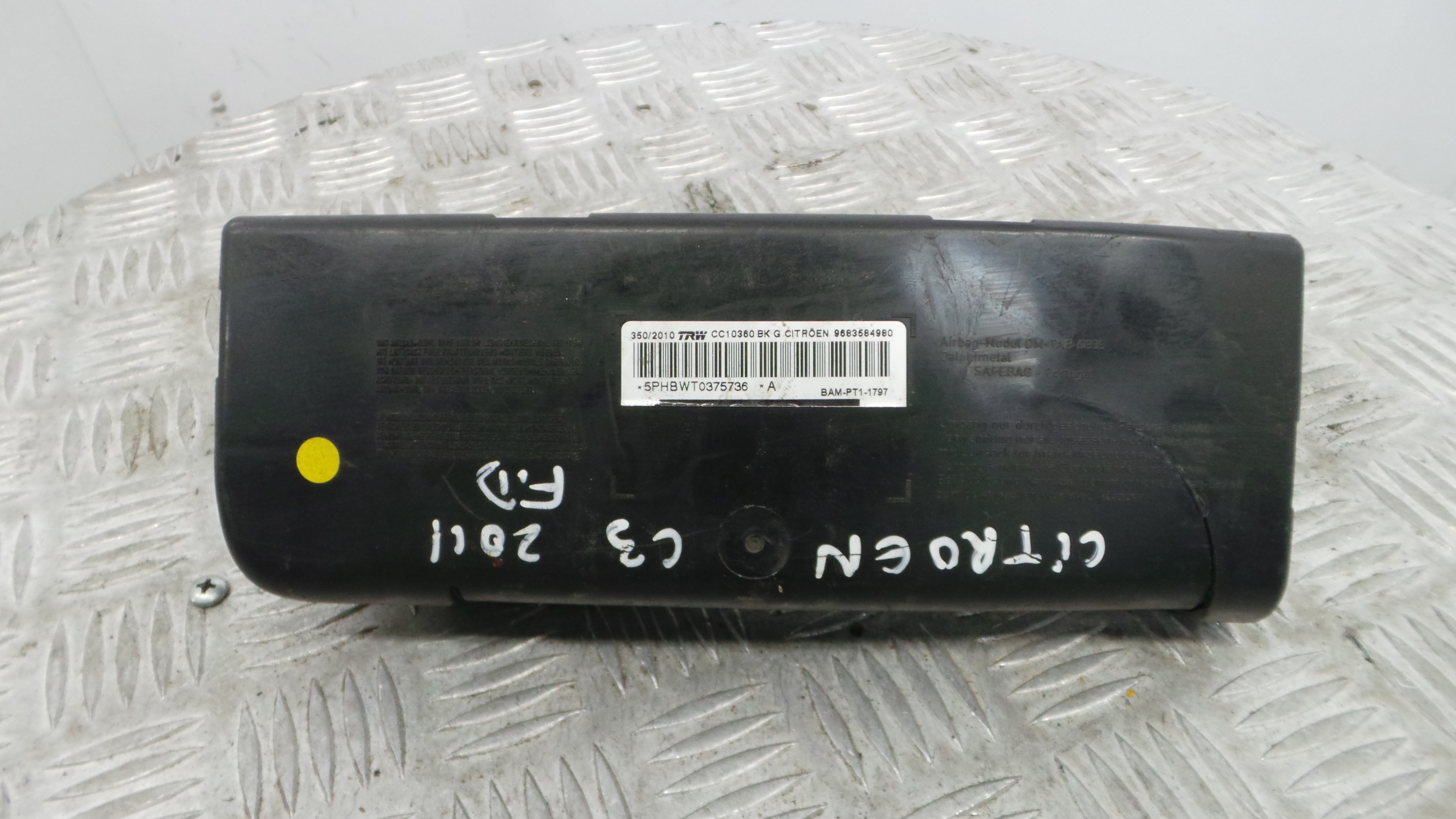 Airbag Banco Dto 9683584980 - CITROËN C3 II (SC_)-37816073