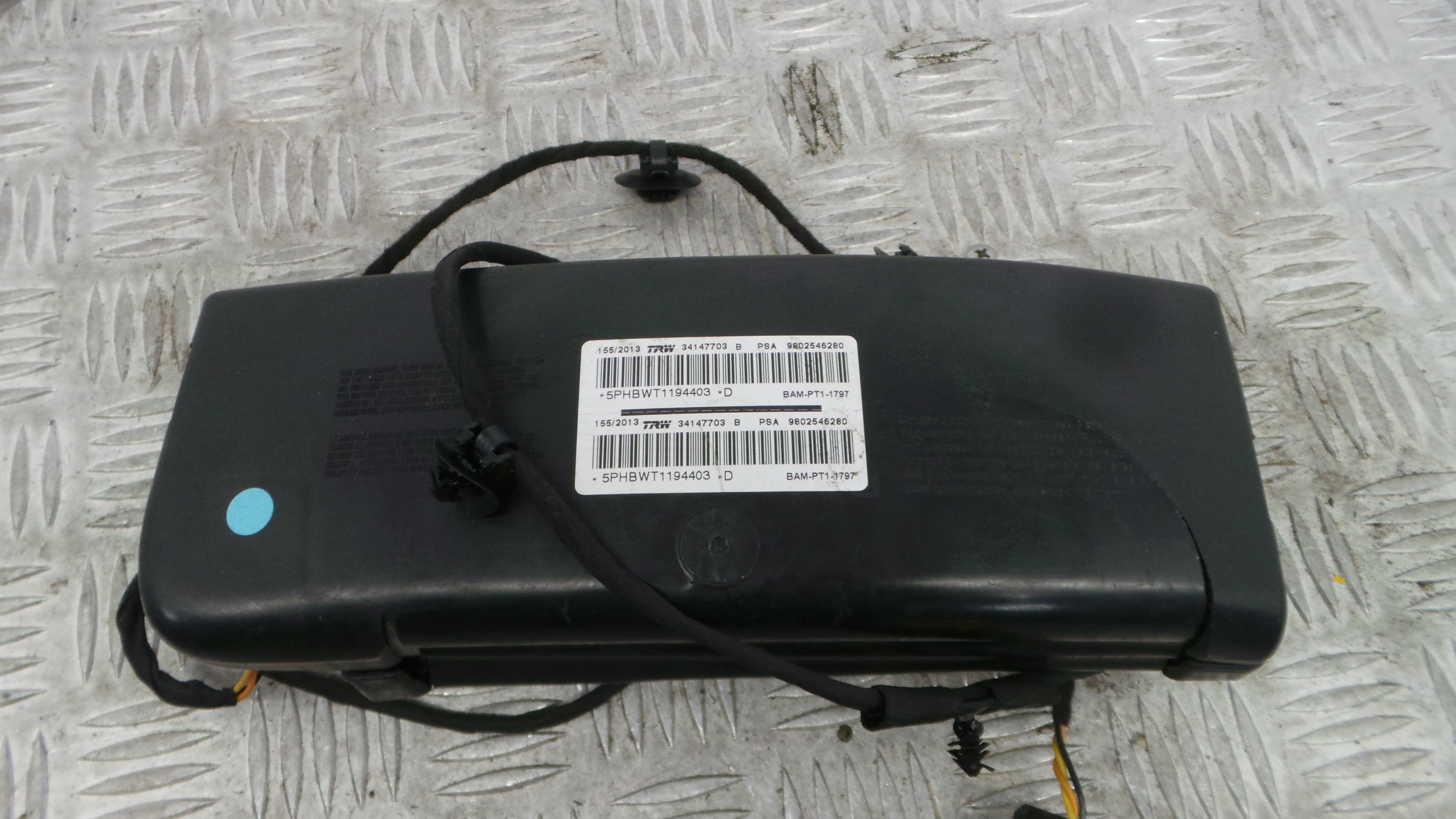 Airbag Banco Dto 9802546280 - CITROËN C3 II (SC_)-37816079 Airbag Banco Dto 9802546280 - CITROËN C3 II (SC_)-37816079