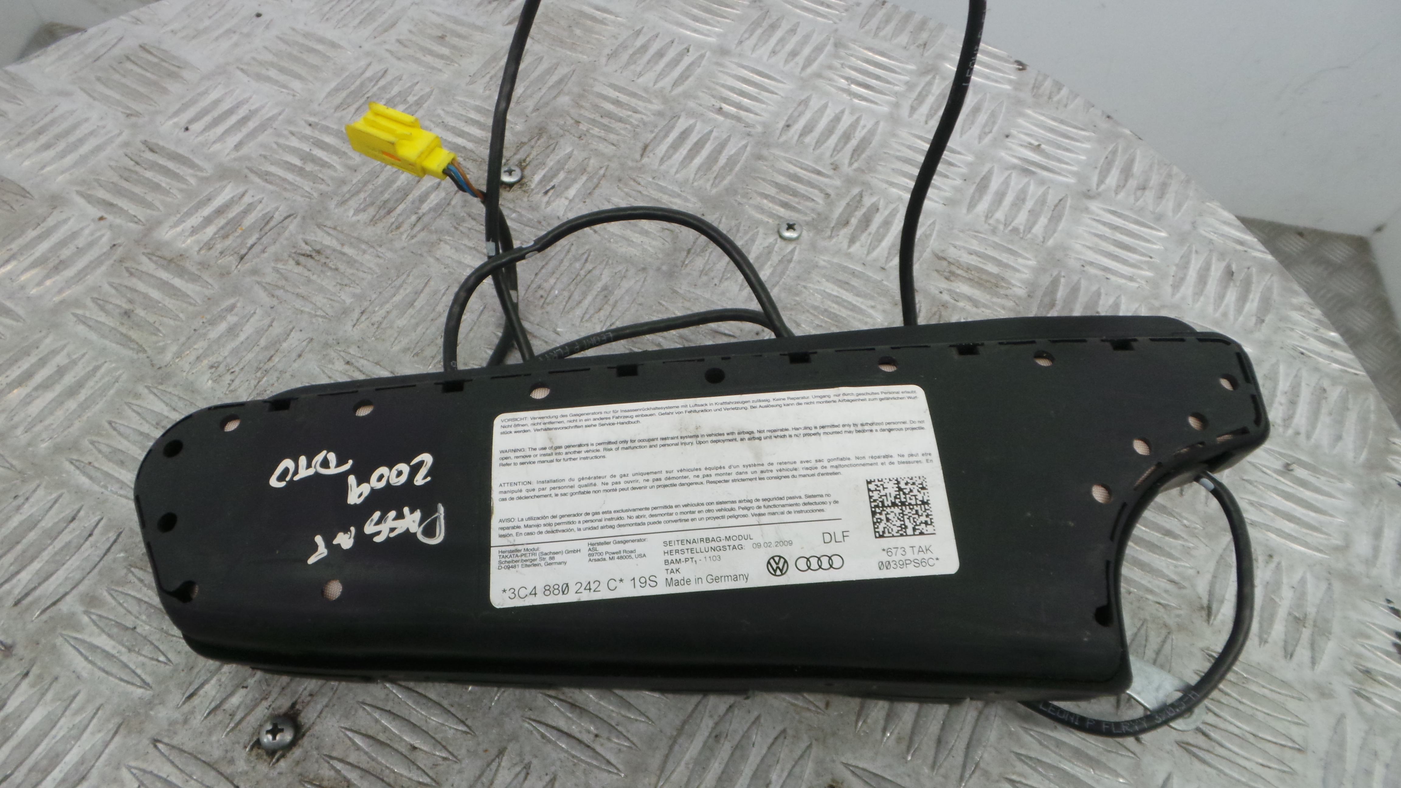 Airbag Banco Dto 3C4880242C - VW PASSAT B6 (3C2)-37816100 Airbag Banco Dto 3C4880242C - VW PASSAT B6 (3C2)-37816100