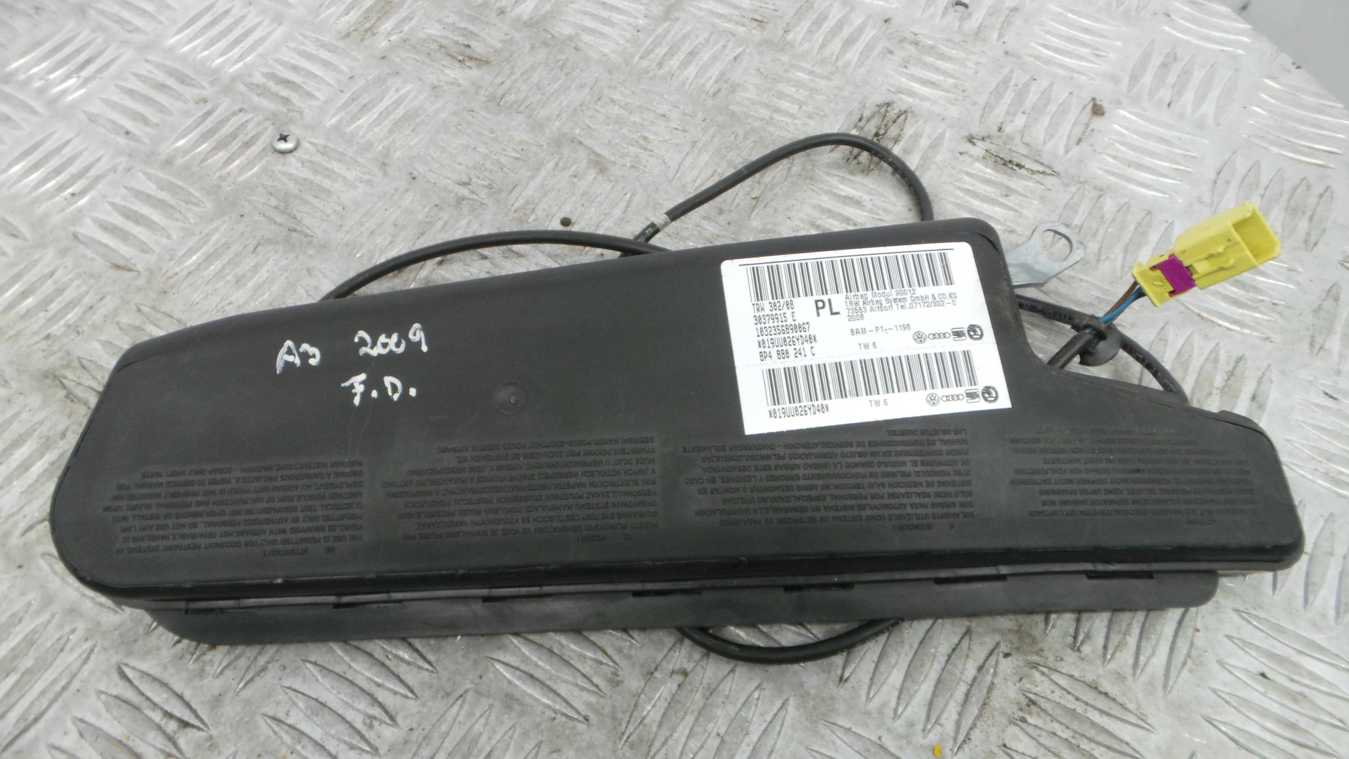 Airbag Banco Dto 8P4880241C - AUDI A3 (8P1)-37816115